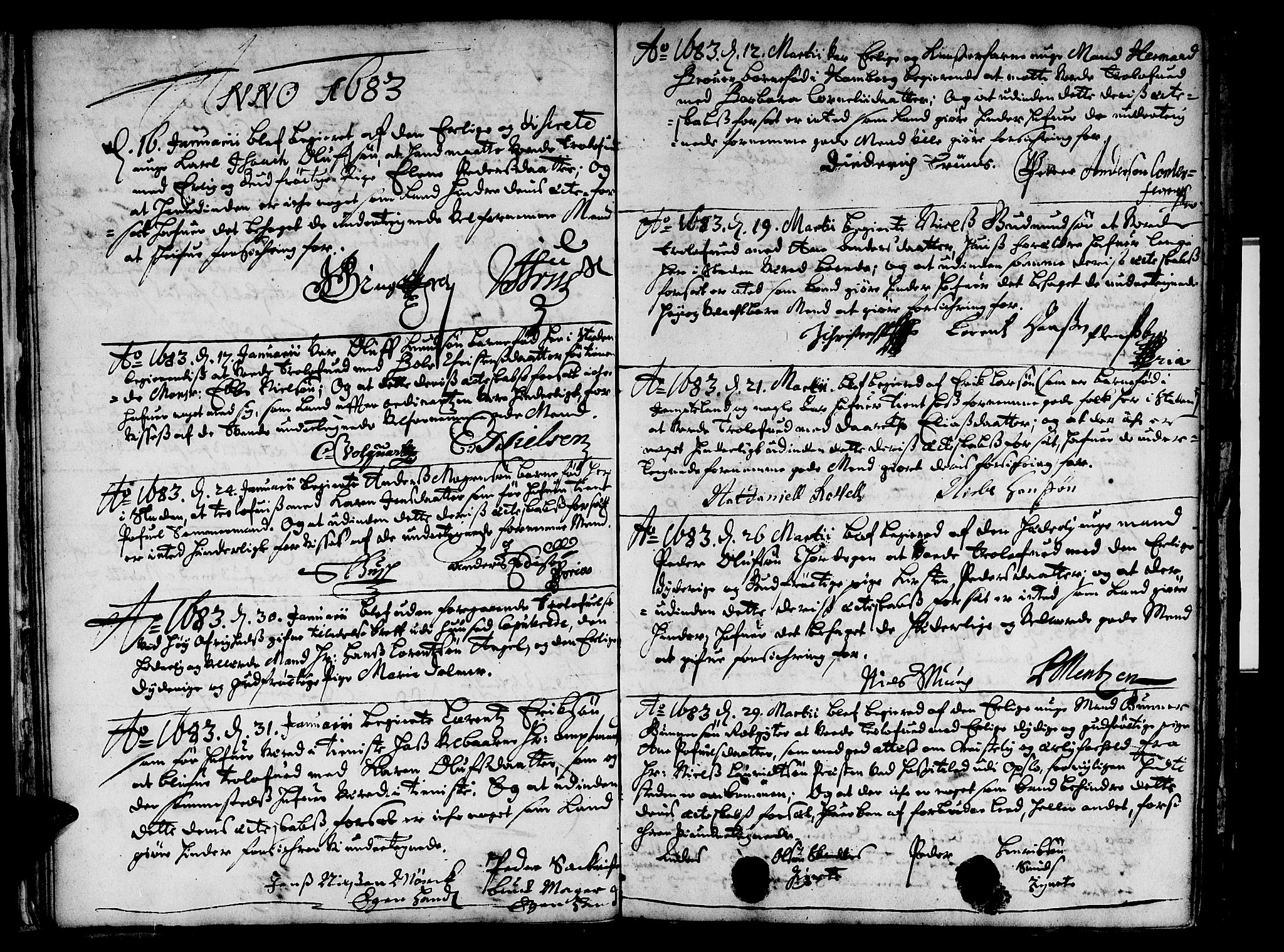 Ministerialprotokoller, klokkerbøker og fødselsregistre - Sør-Trøndelag, SAT/A-1456/601/L0033: Parish register (official) no. 601A01, 1679-1728