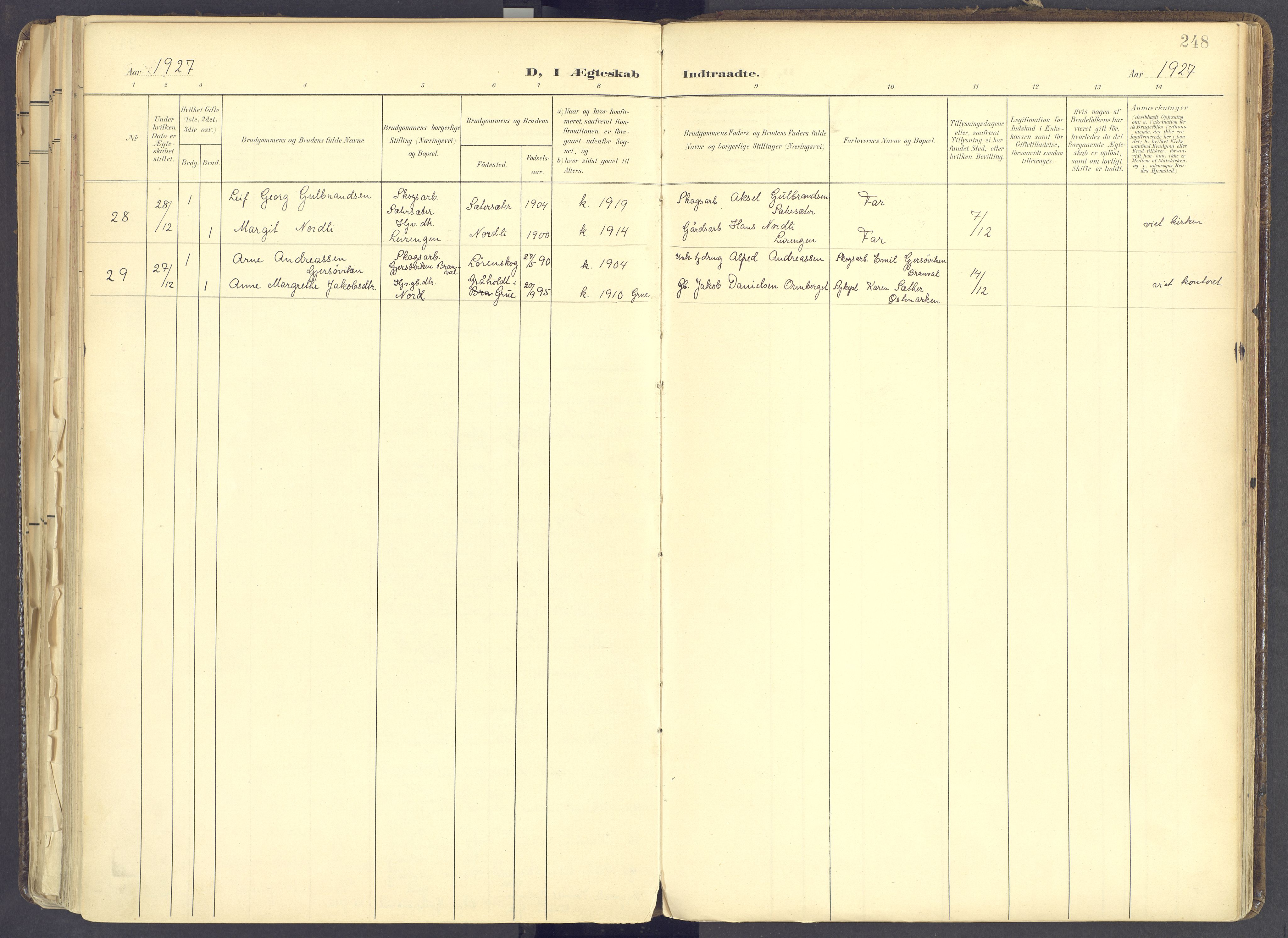 Vinger prestekontor, SAH/PREST-024/H/Ha/Haa/L0017: Parish register (official) no. 17, 1901-1927, p. 248