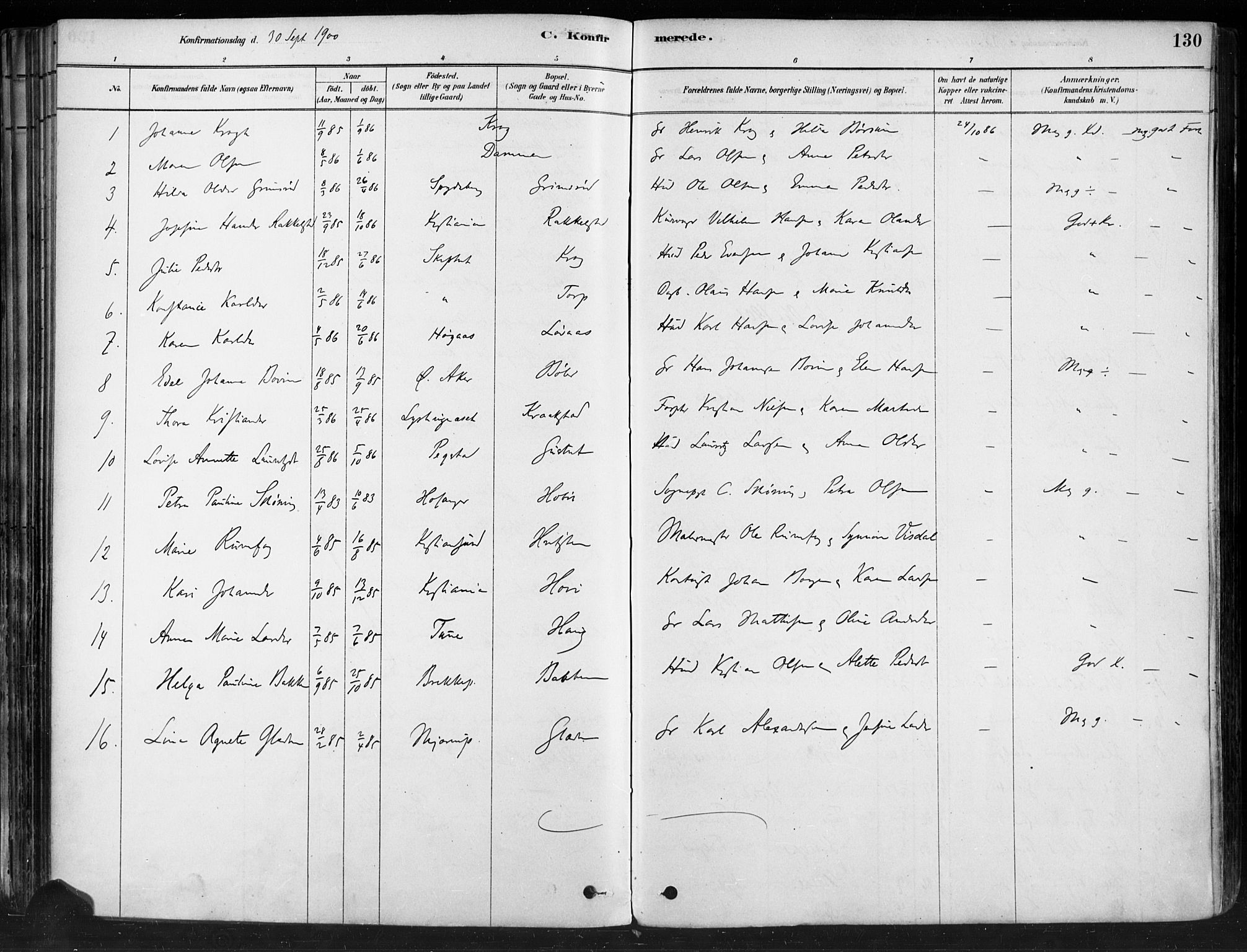 Hobøl prestekontor Kirkebøker, AV/SAO-A-2002/F/Fa/L0005: Parish register (official) no. I 5, 1878-1904, p. 130