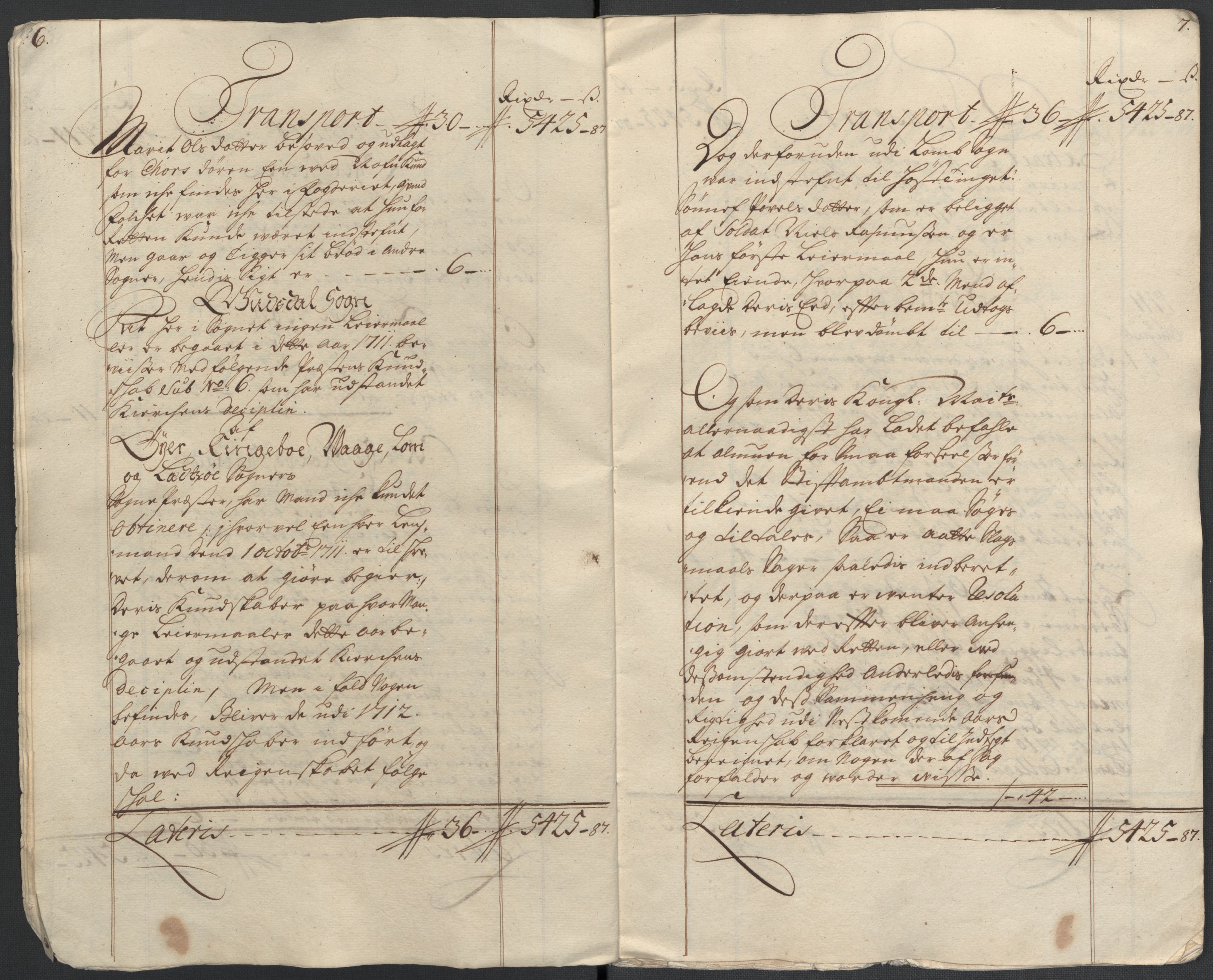 Rentekammeret inntil 1814, Reviderte regnskaper, Fogderegnskap, AV/RA-EA-4092/R17/L1180: Fogderegnskap Gudbrandsdal, 1711, p. 7