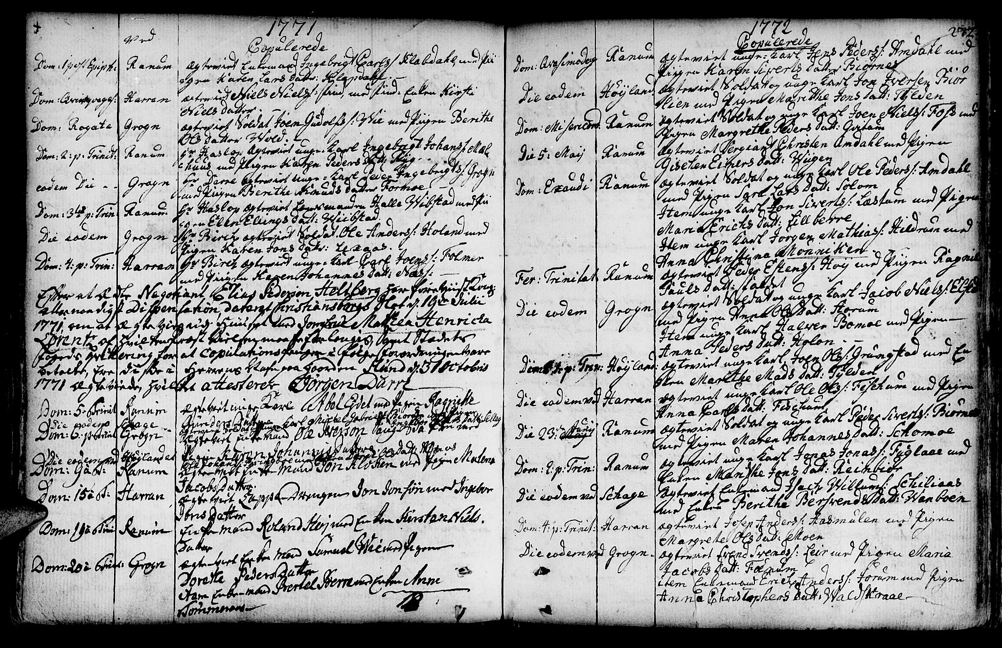 Ministerialprotokoller, klokkerbøker og fødselsregistre - Nord-Trøndelag, SAT/A-1458/764/L0542: Parish register (official) no. 764A02, 1748-1779, p. 272