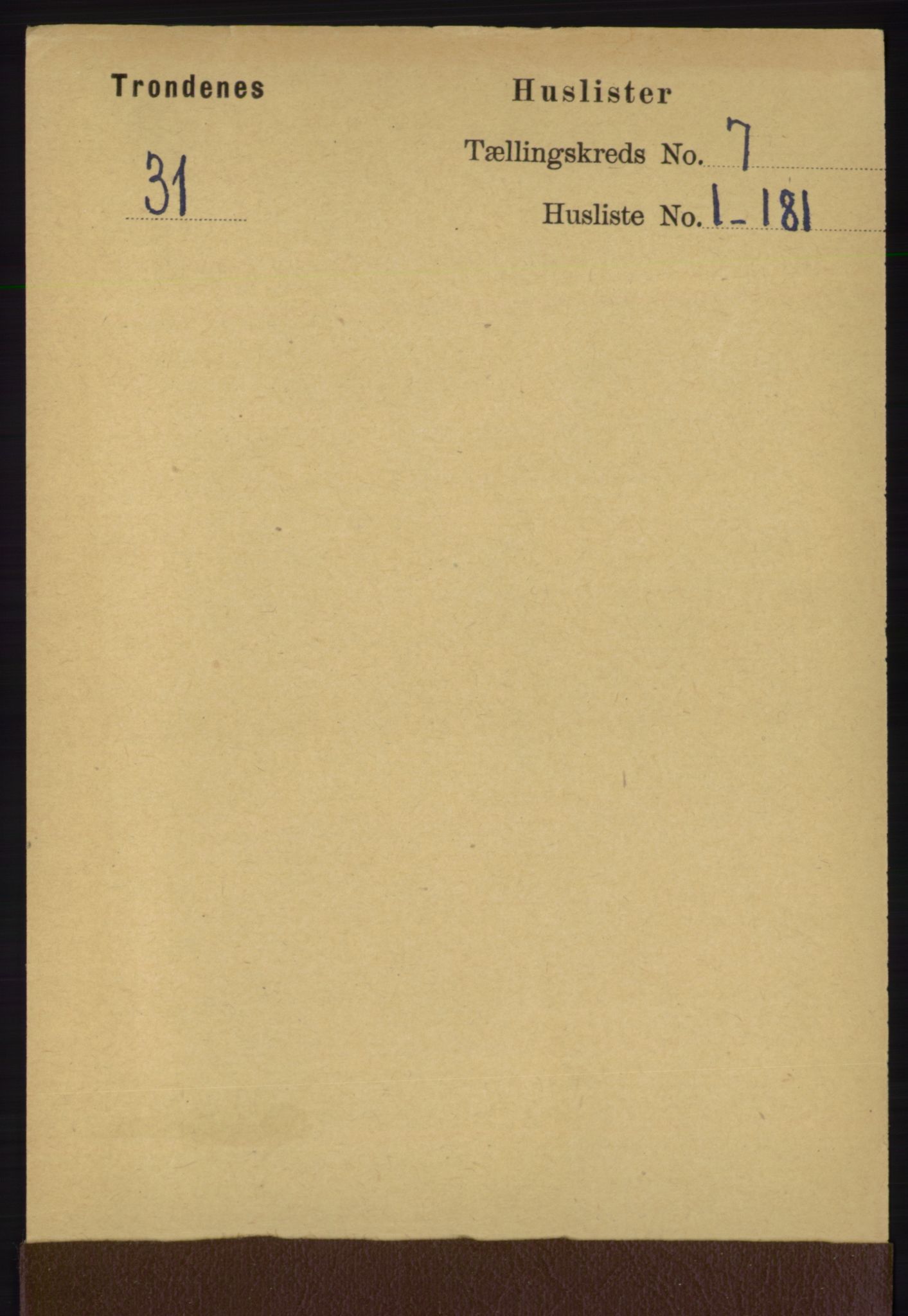 RA, 1891 census for 1914 Trondenes, 1891, p. 4323