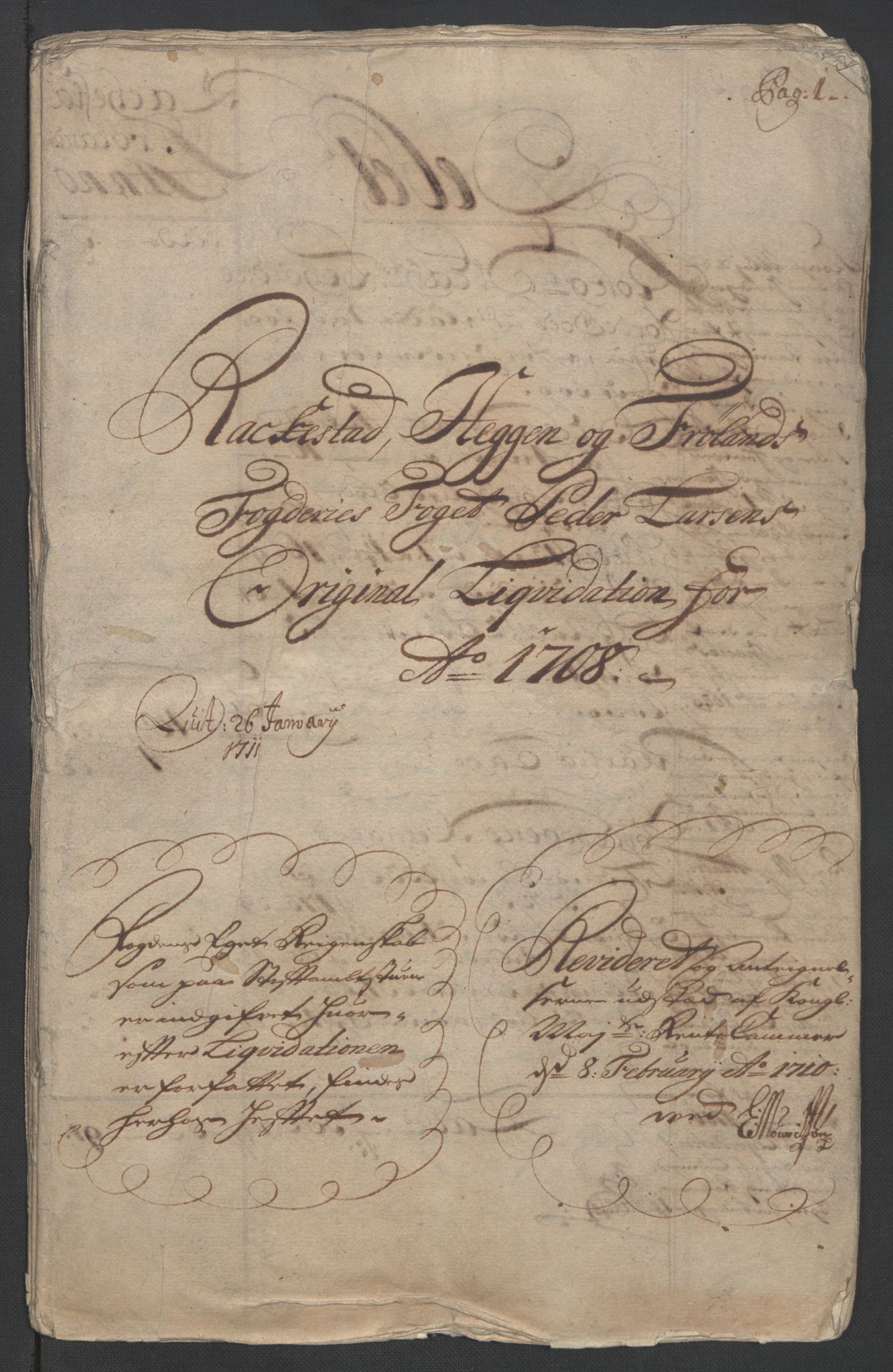 Rentekammeret inntil 1814, Reviderte regnskaper, Fogderegnskap, AV/RA-EA-4092/R07/L0300: Fogderegnskap Rakkestad, Heggen og Frøland, 1708, p. 4