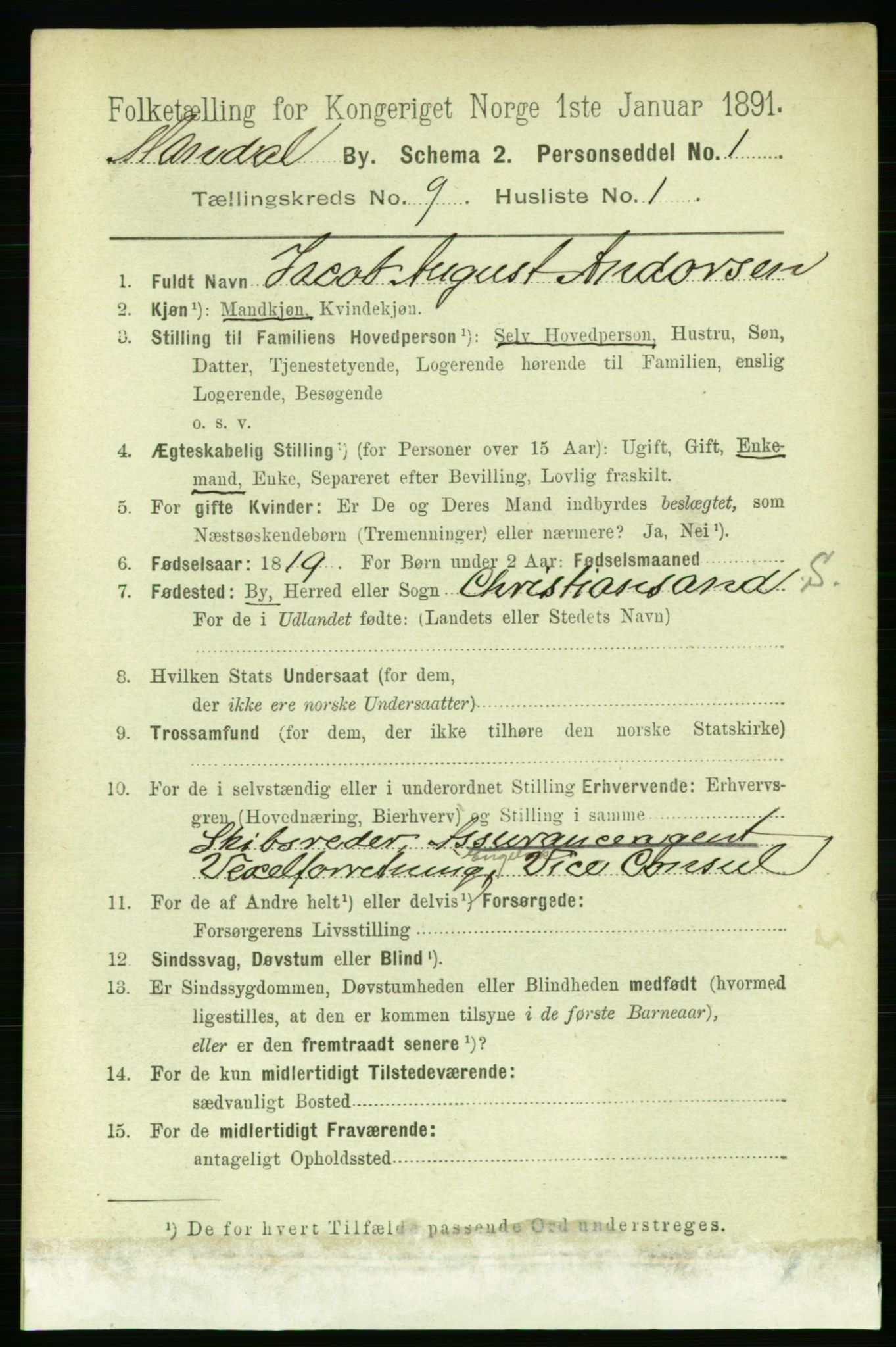 RA, 1891 census for 1002 Mandal, 1891, p. 2477
