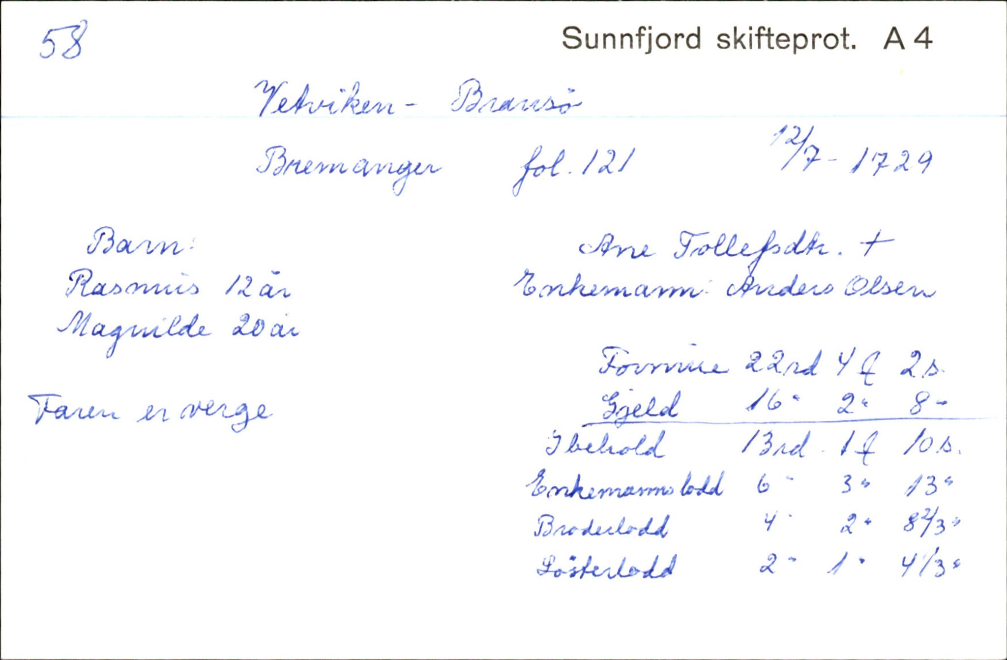 Skiftekort ved Statsarkivet i Bergen, SAB/SKIFTEKORT/003/L0003: Skifteprotokoll nr. 4-5, 1737-1751, p. 167