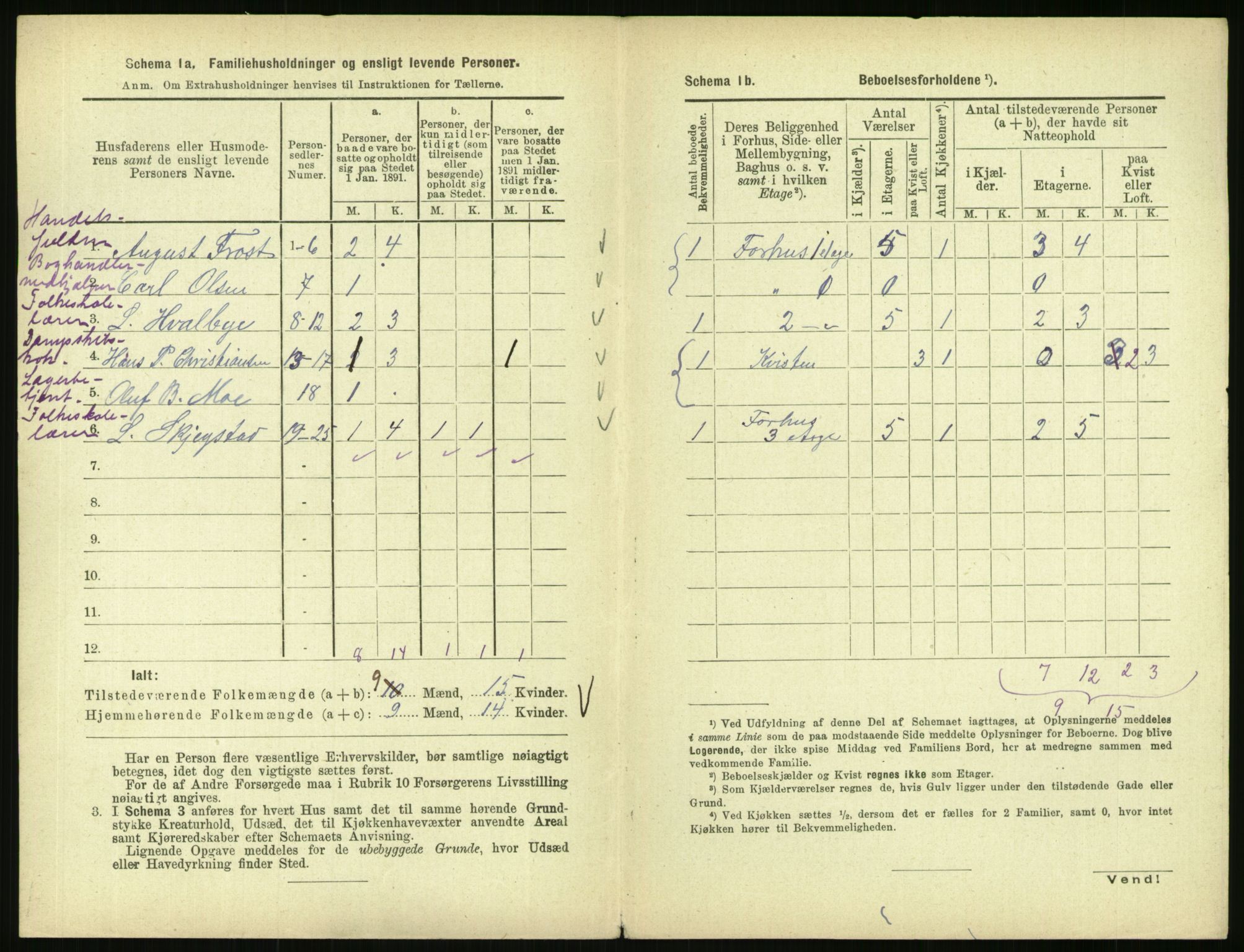 RA, 1891 census for 0301 Kristiania, 1891, p. 38908