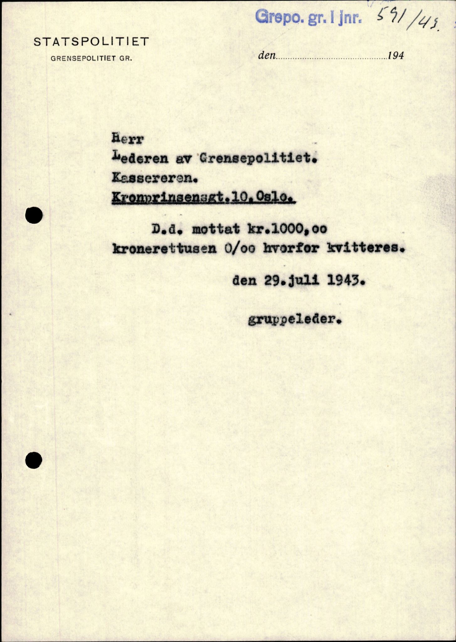 Forsvarets Overkommando. 2 kontor. Arkiv 11.4. Spredte tyske arkivsaker, AV/RA-RAFA-7031/D/Dar/Darc/L0006: BdSN, 1942-1945, p. 1182