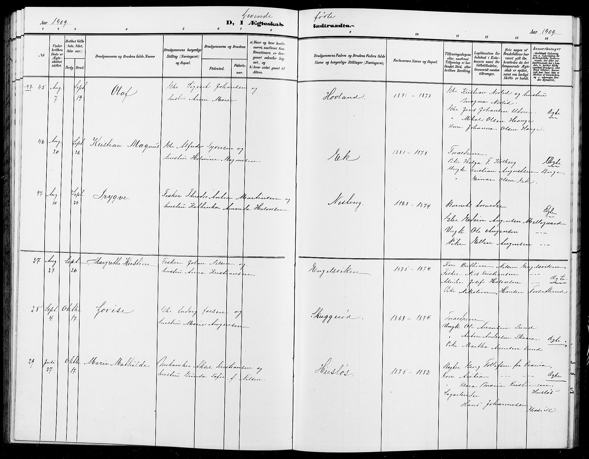 Onsøy prestekontor Kirkebøker, AV/SAO-A-10914/G/Ga/L0002: Parish register (copy) no. I 2, 1903-1909