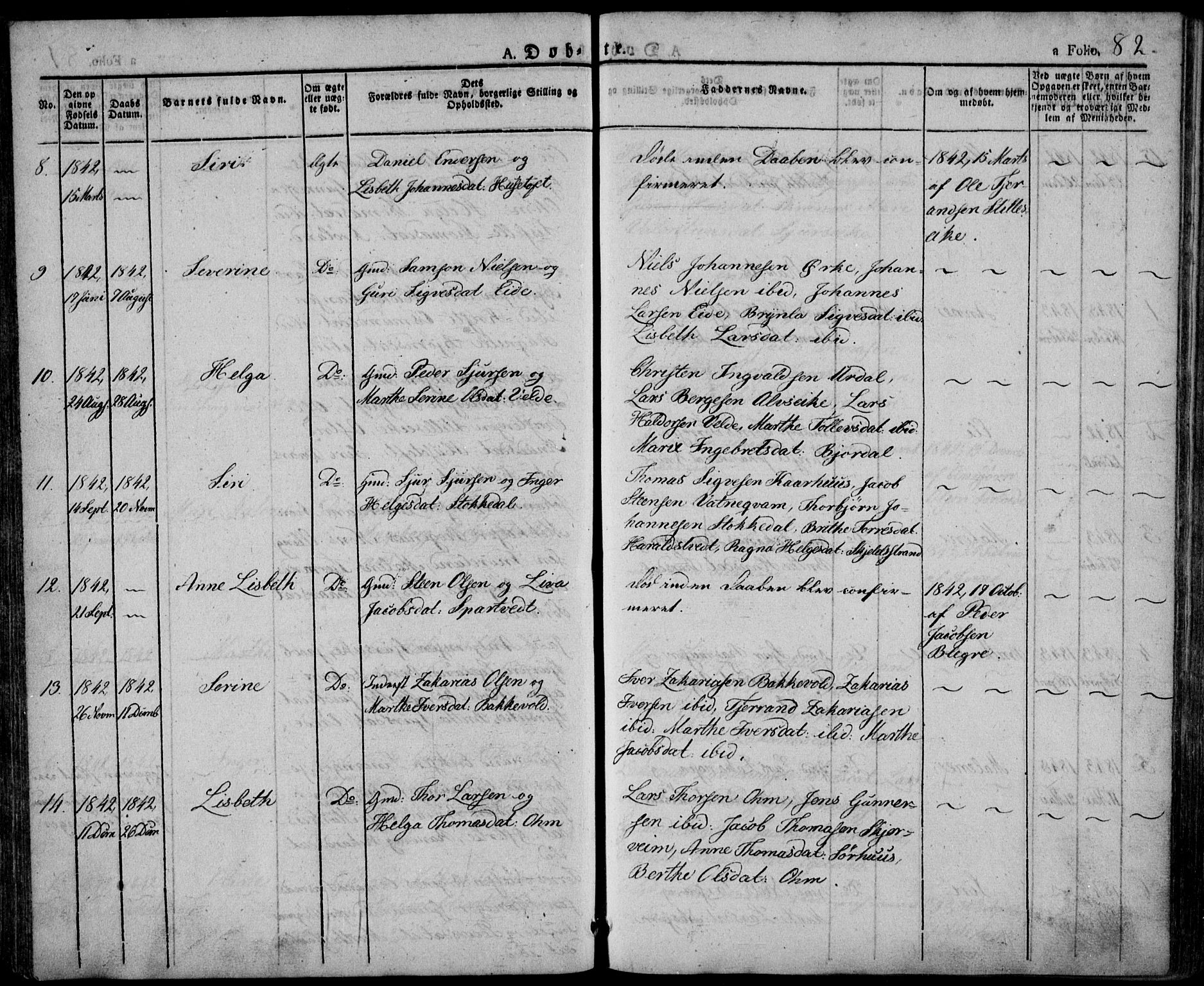 Skjold sokneprestkontor, AV/SAST-A-101847/H/Ha/Haa/L0005: Parish register (official) no. A 5, 1830-1856, p. 82