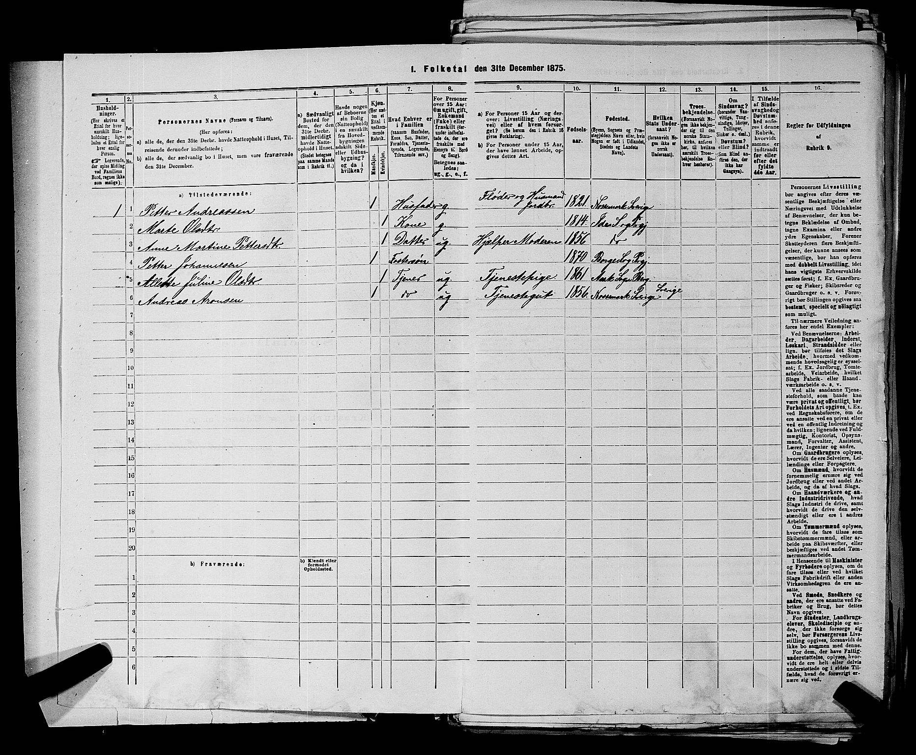 RA, 1875 census for 0117P Idd, 1875, p. 36