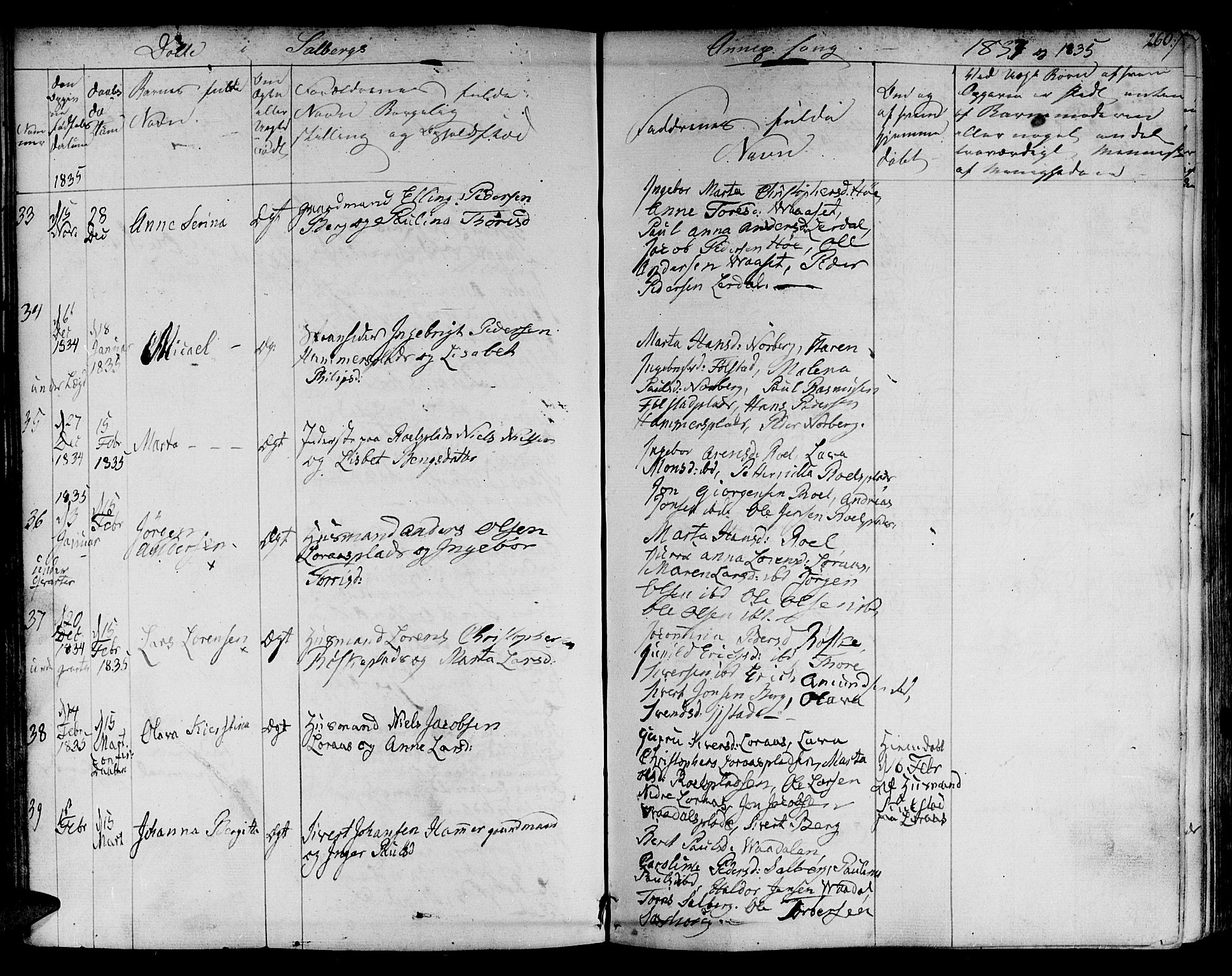 Ministerialprotokoller, klokkerbøker og fødselsregistre - Nord-Trøndelag, AV/SAT-A-1458/730/L0277: Parish register (official) no. 730A06 /2, 1831-1839, p. 260