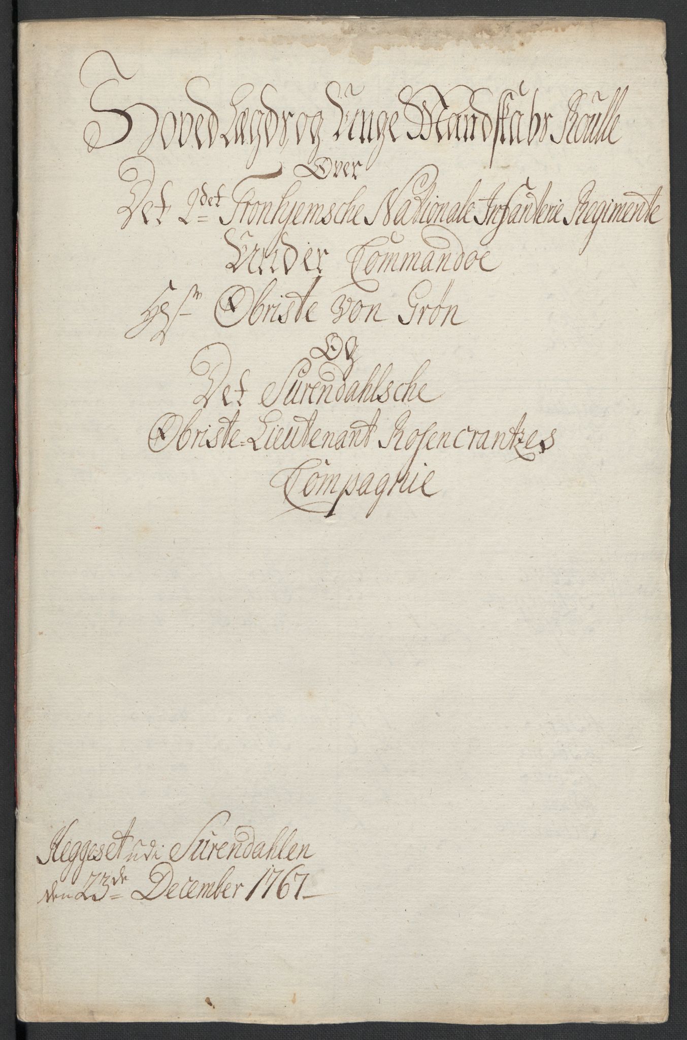 Kommanderende general (KG I) med Det norske krigsdirektorium, AV/RA-EA-5419/E/Ea/L0513: 2. Trondheimske regiment, 1765-1767, p. 370