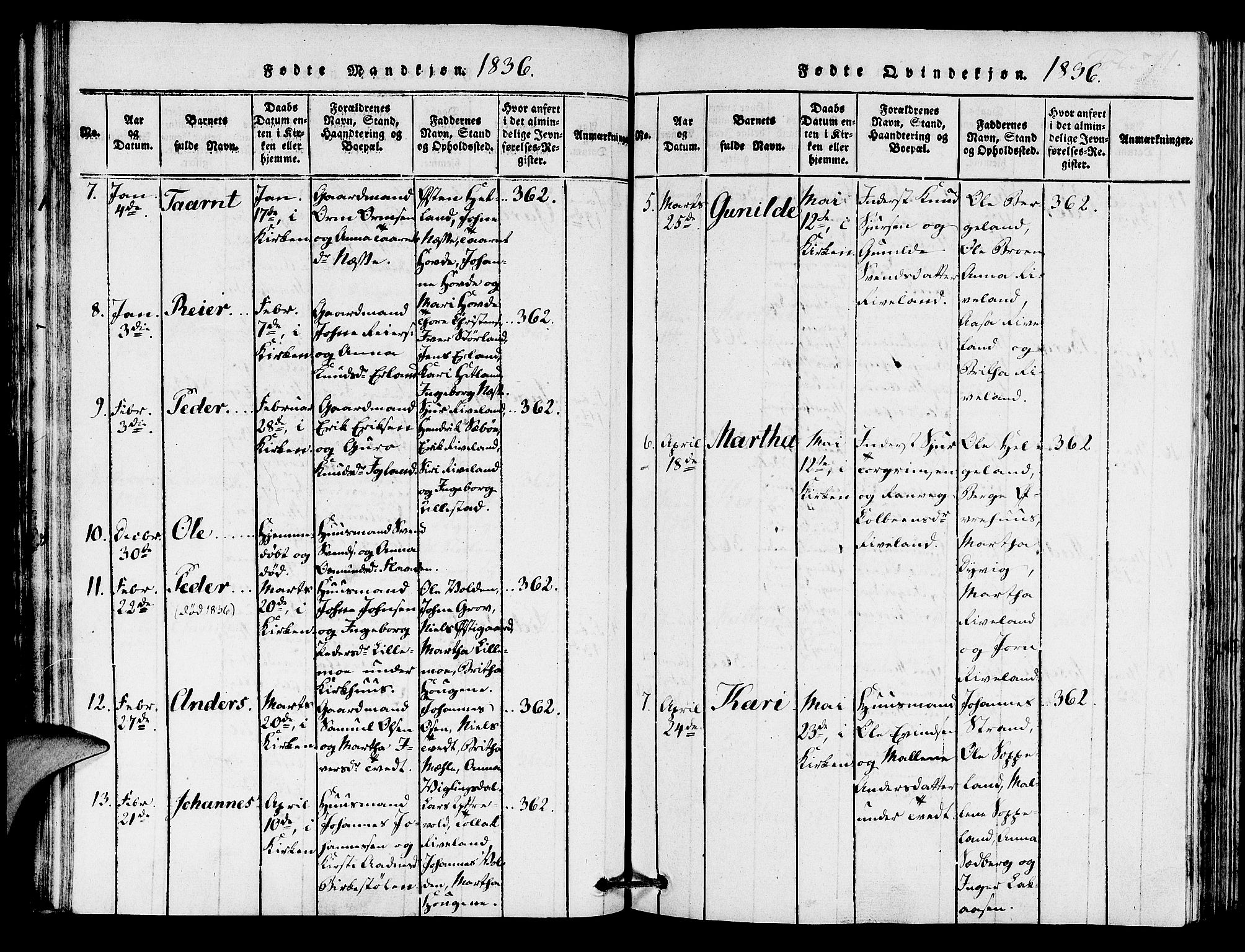 Hjelmeland sokneprestkontor, AV/SAST-A-101843/01/IV/L0005: Parish register (official) no. A 5, 1816-1841, p. 71