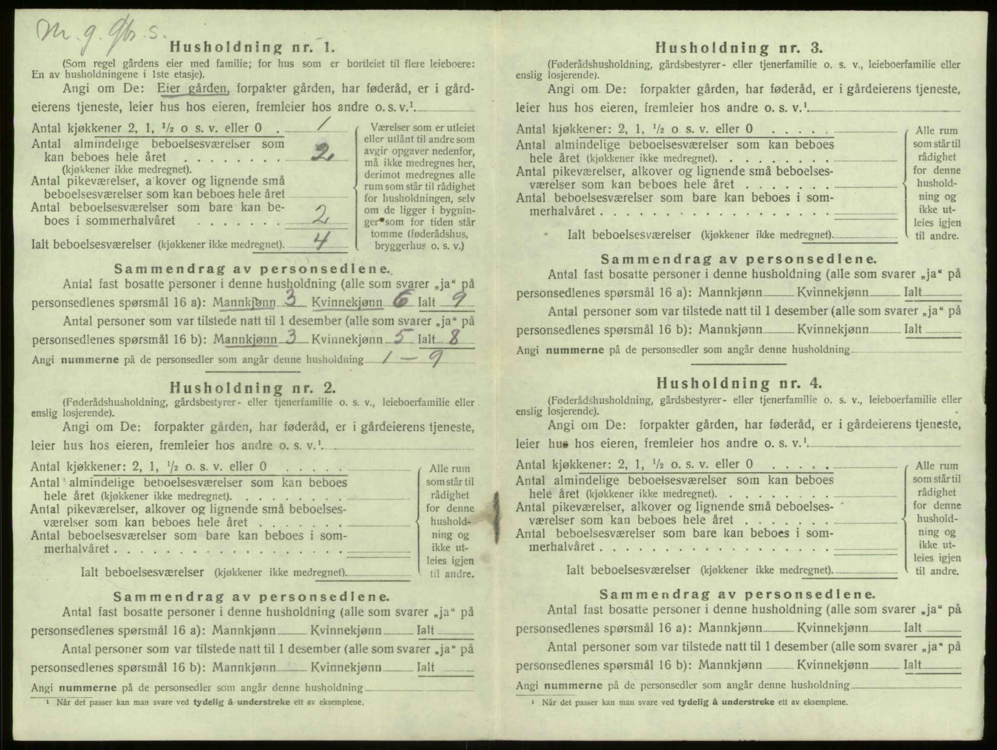 SAB, 1920 census for Manger, 1920, p. 136