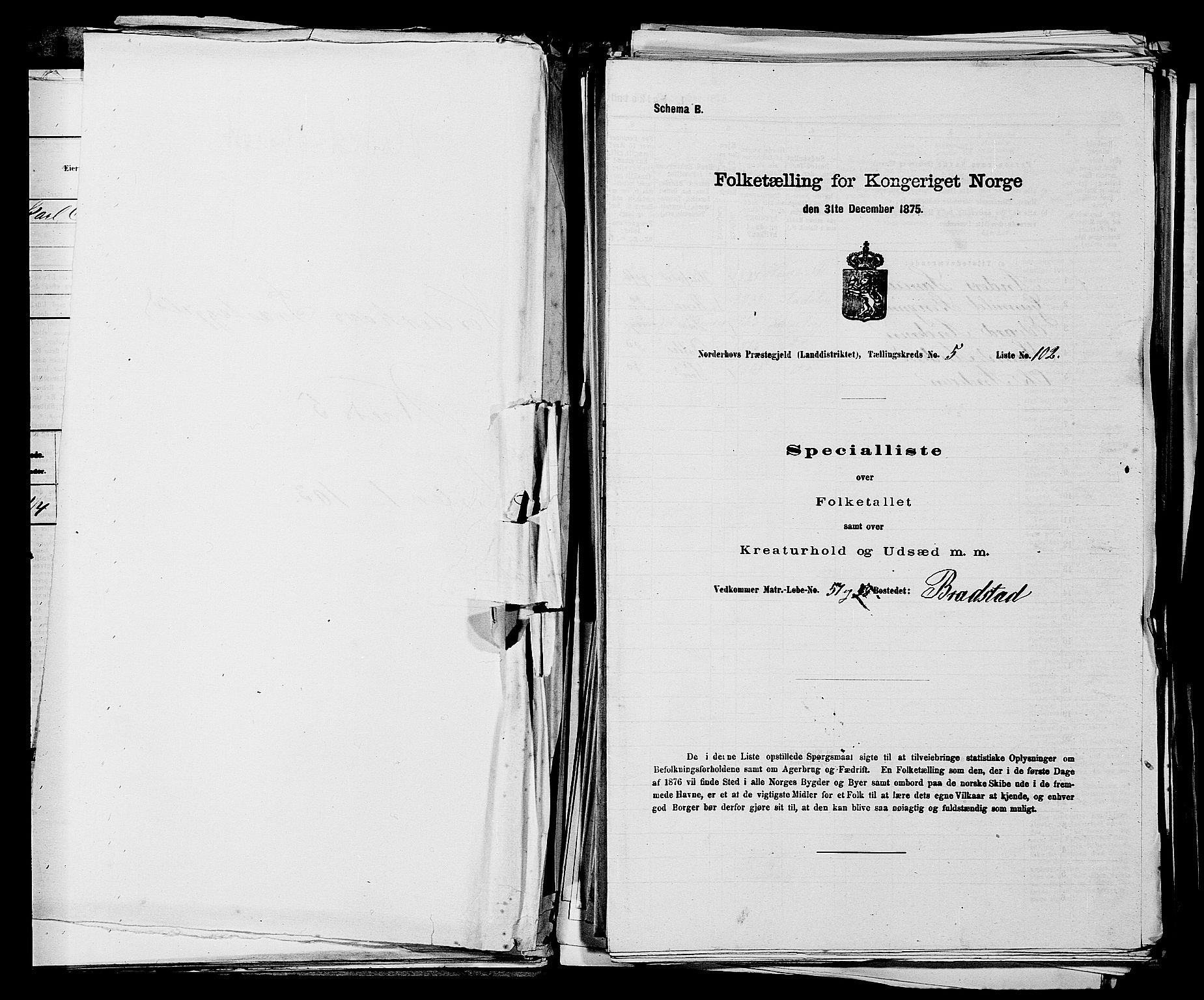 SAKO, 1875 census for 0613L Norderhov/Norderhov, Haug og Lunder, 1875, p. 751