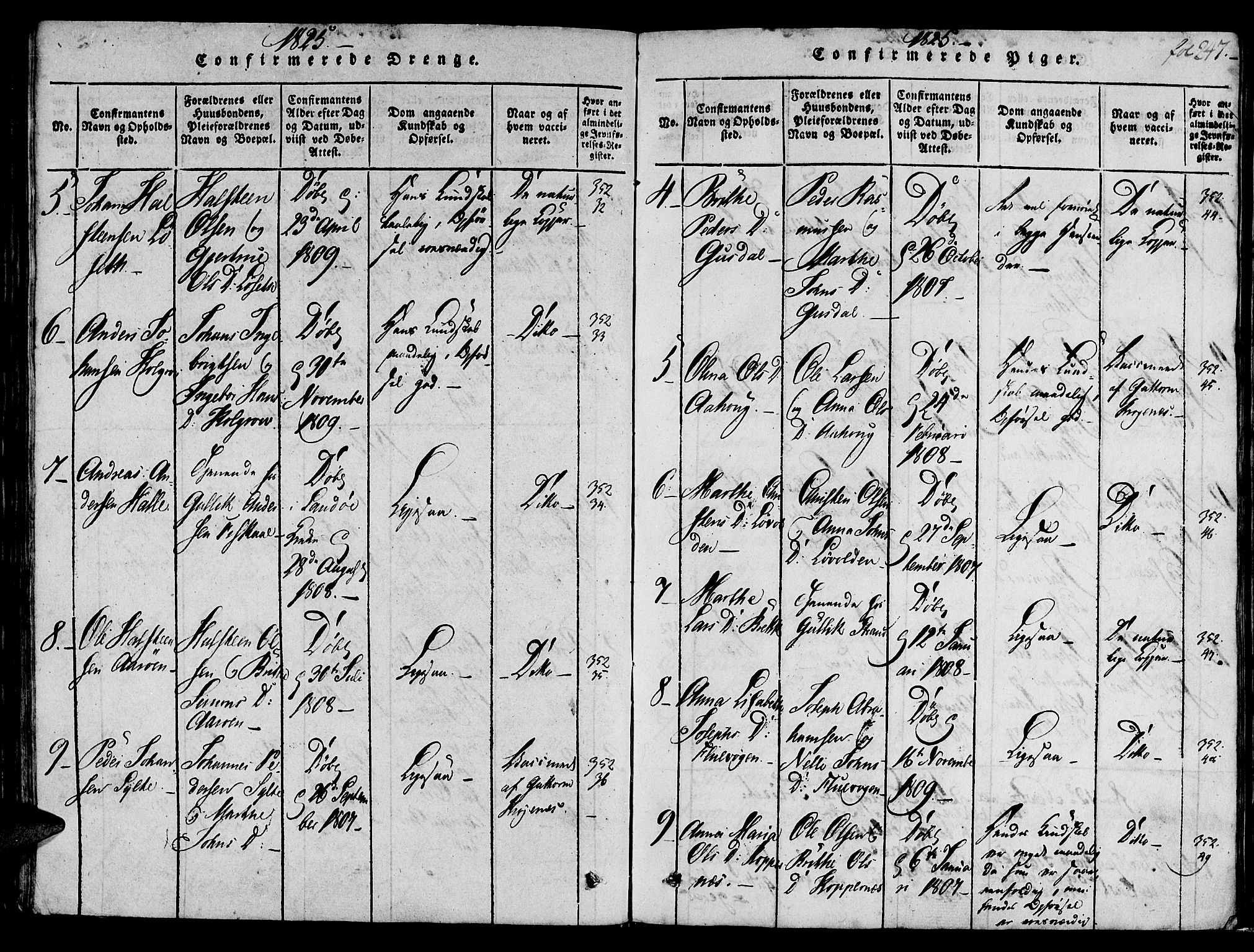 Ministerialprotokoller, klokkerbøker og fødselsregistre - Møre og Romsdal, AV/SAT-A-1454/501/L0004: Parish register (official) no. 501A04, 1816-1831, p. 247