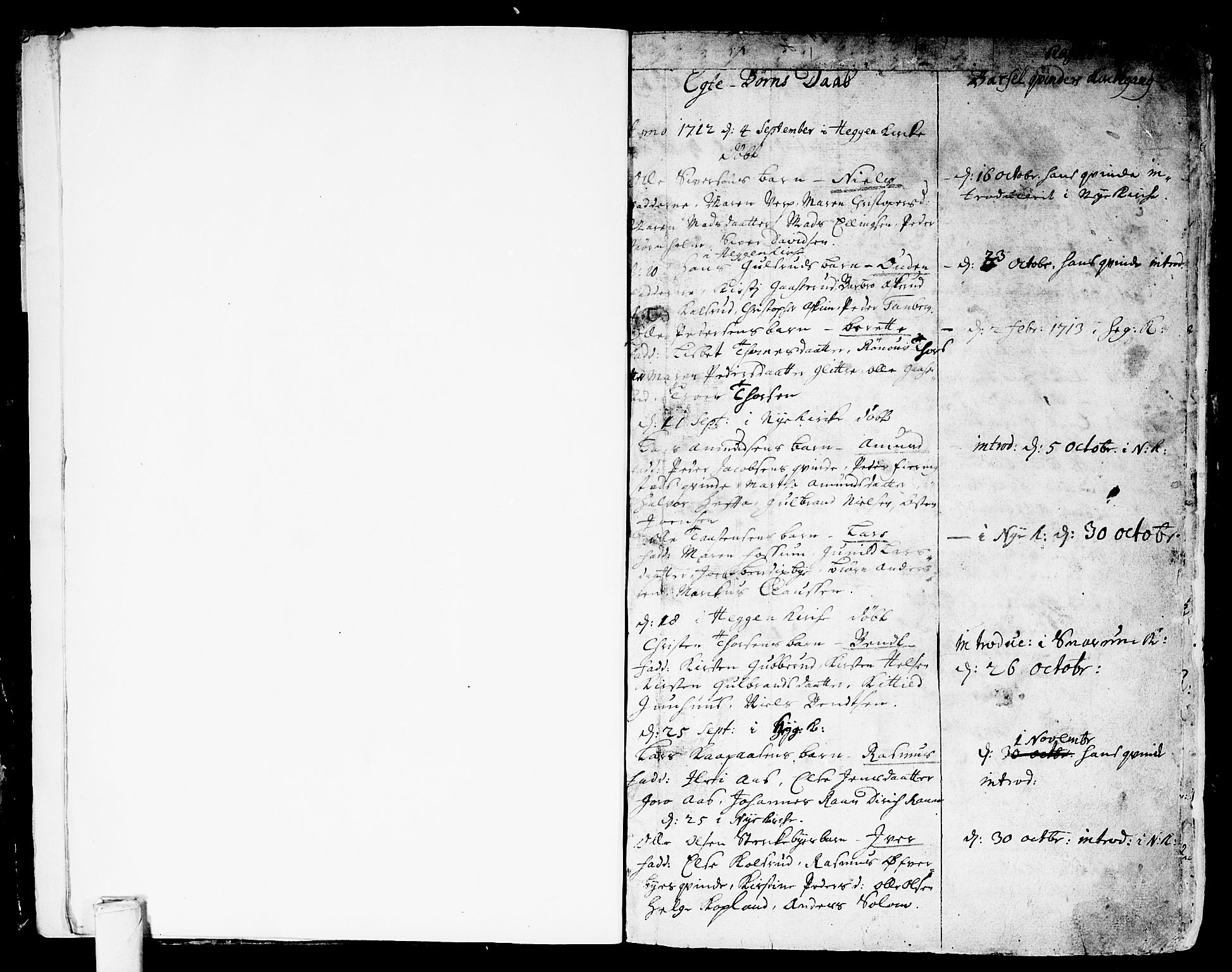 Modum kirkebøker, SAKO/A-234/F/Fa/L0001: Parish register (official) no. 1, 1712-1740, p. 1