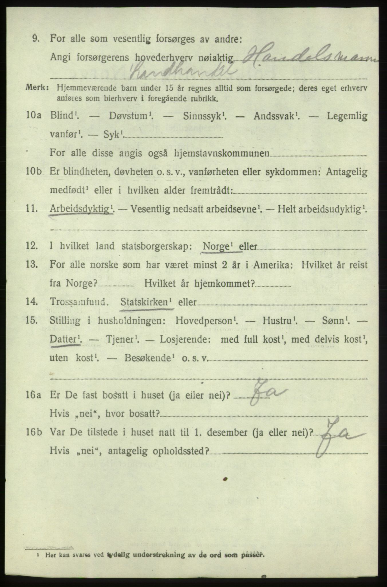 SAB, 1920 census for Moster, 1920, p. 1864