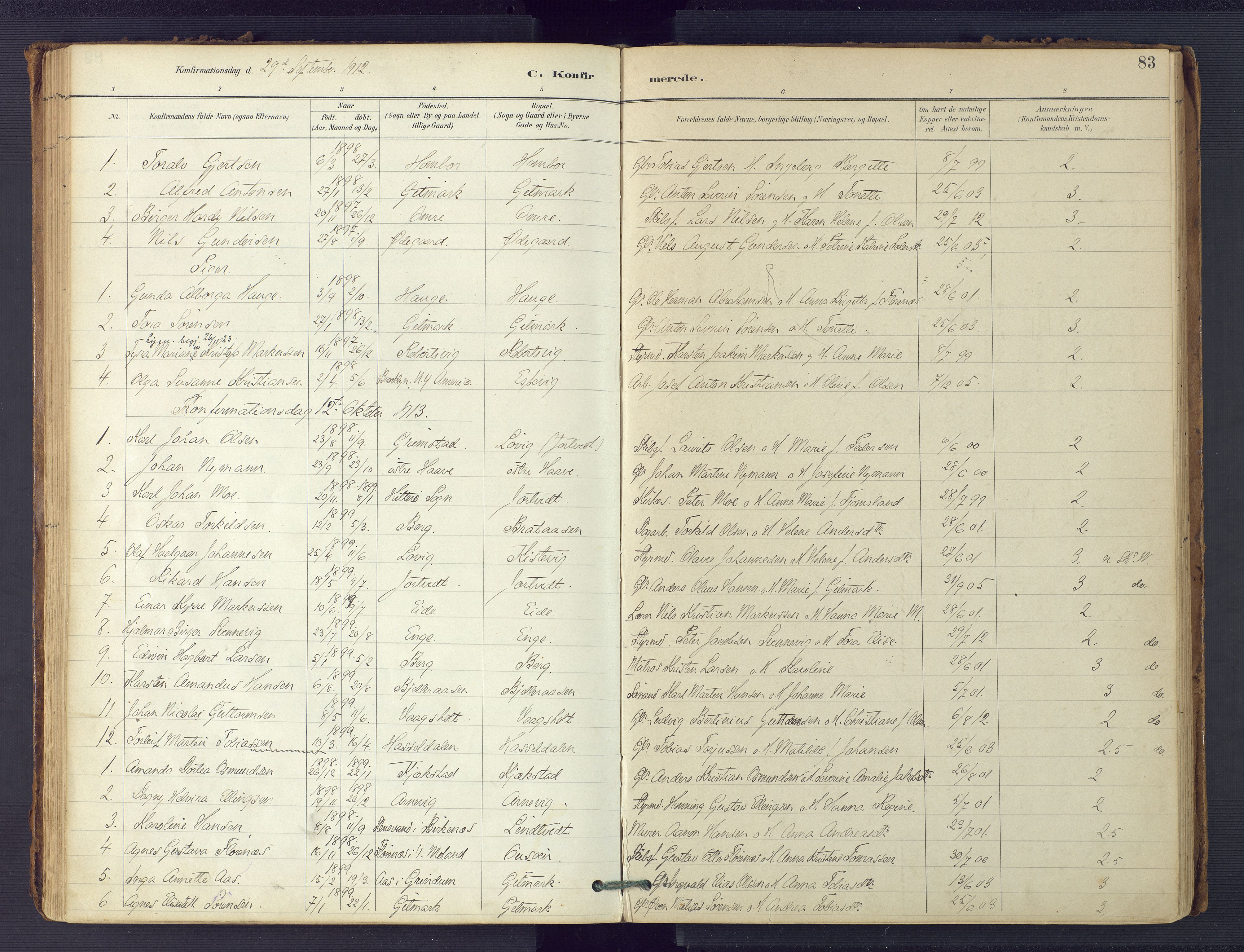 Hommedal sokneprestkontor, SAK/1111-0023/F/Fa/Faa/L0003: Parish register (official) no. A 3, 1885-1916, p. 83