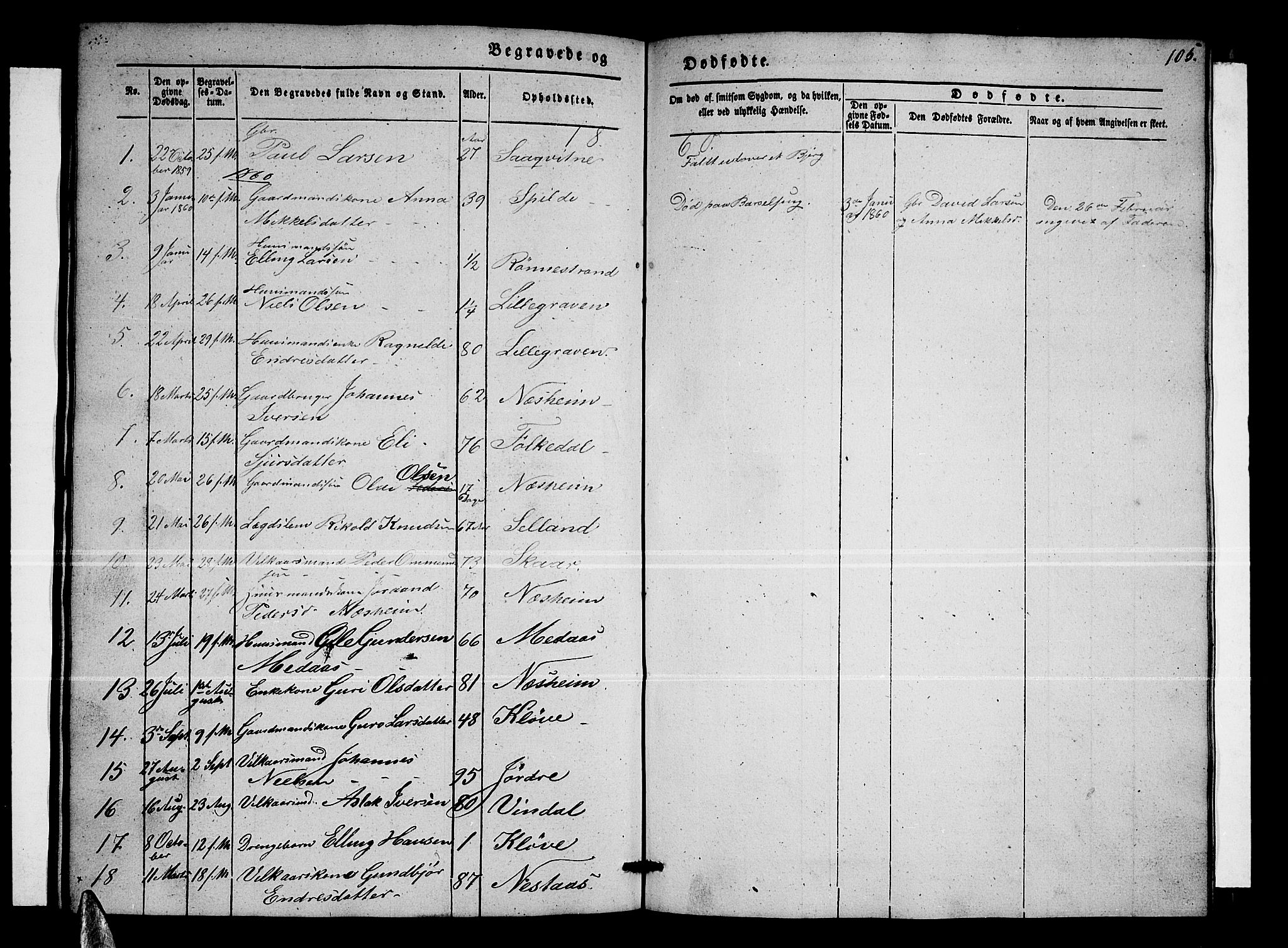 Ulvik sokneprestembete, SAB/A-78801/H/Hab: Parish register (copy) no. B 1, 1855-1868, p. 105