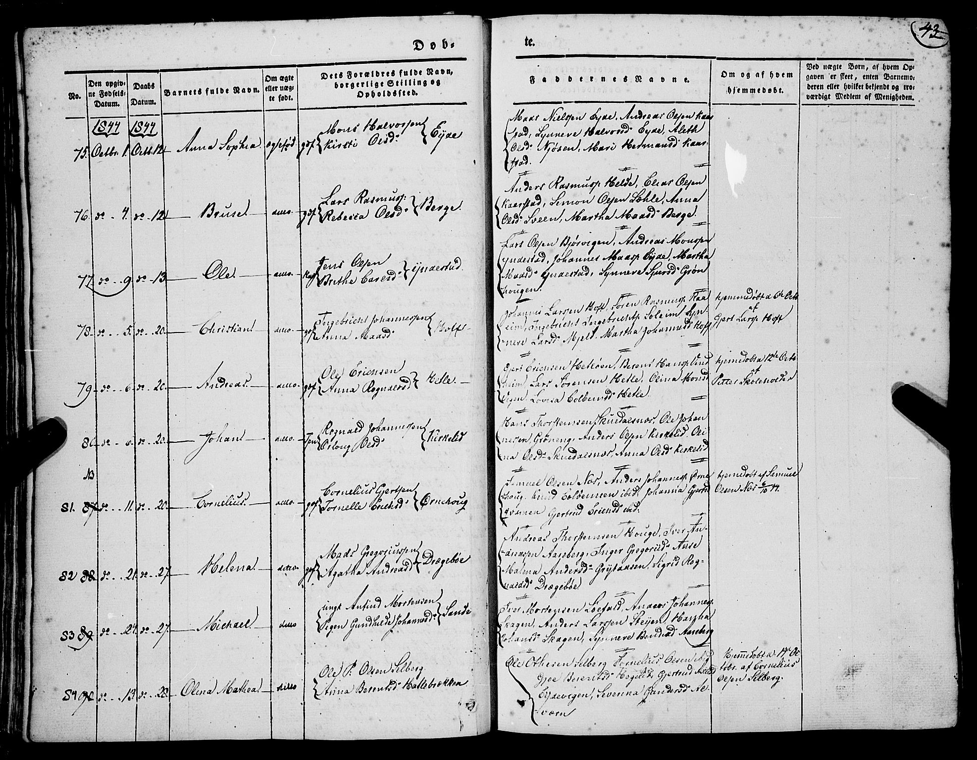 Gaular sokneprestembete, SAB/A-80001/H/Haa: Parish register (official) no. A 4I, 1840-1859, p. 43