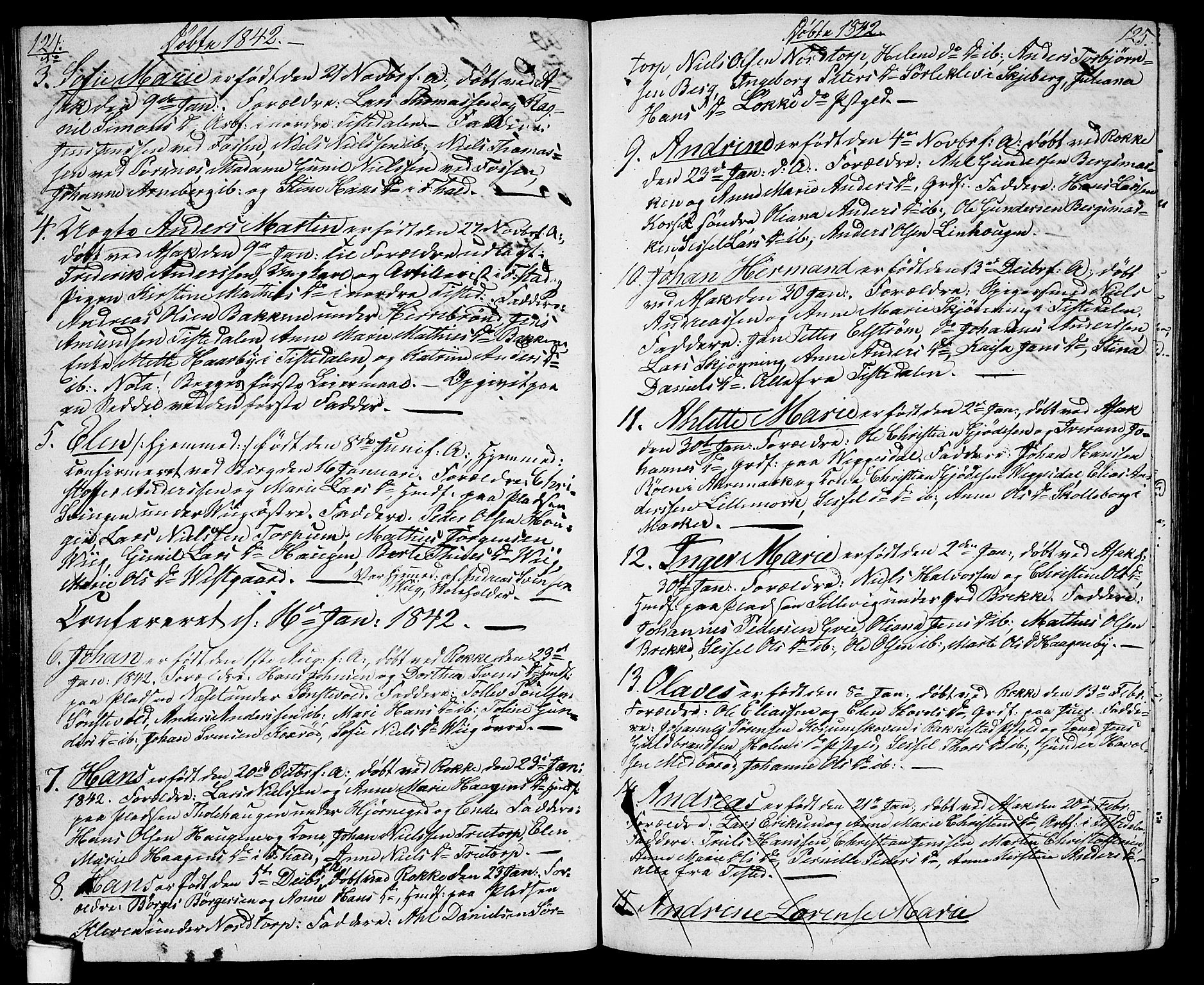 Berg prestekontor Kirkebøker, AV/SAO-A-10902/G/Ga/L0002: Parish register (copy) no. I 2, 1832-1844, p. 124-125