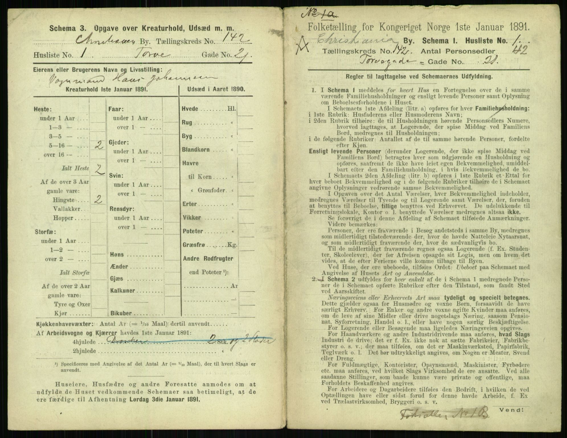 RA, 1891 census for 0301 Kristiania, 1891, p. 78317