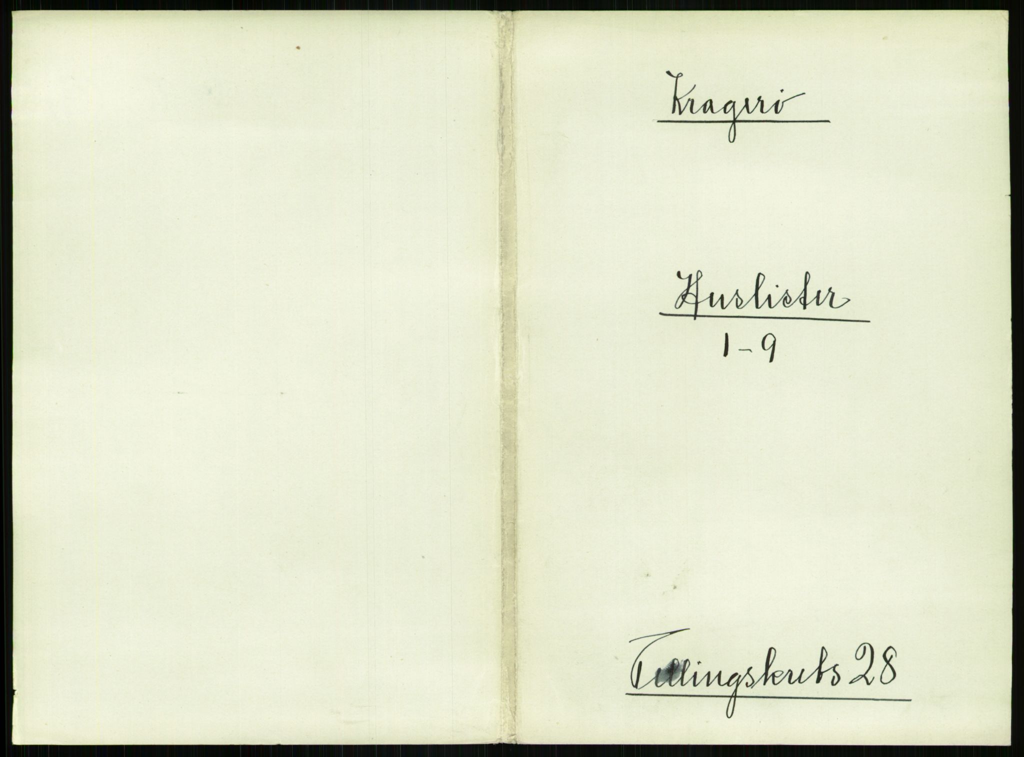 RA, 1891 census for 0801 Kragerø, 1891, p. 1016