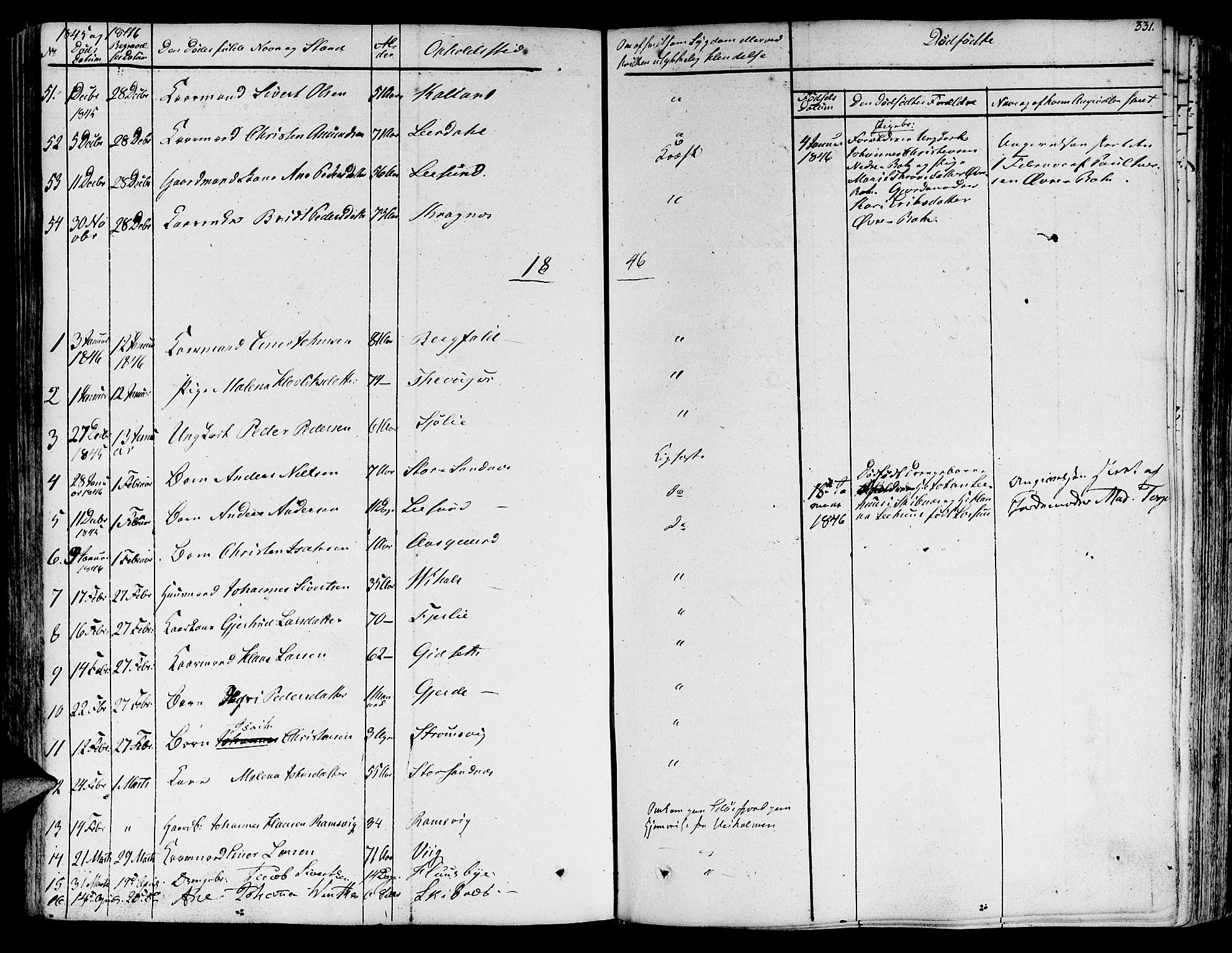 Ministerialprotokoller, klokkerbøker og fødselsregistre - Møre og Romsdal, SAT/A-1454/578/L0904: Parish register (official) no. 578A03, 1836-1858, p. 331