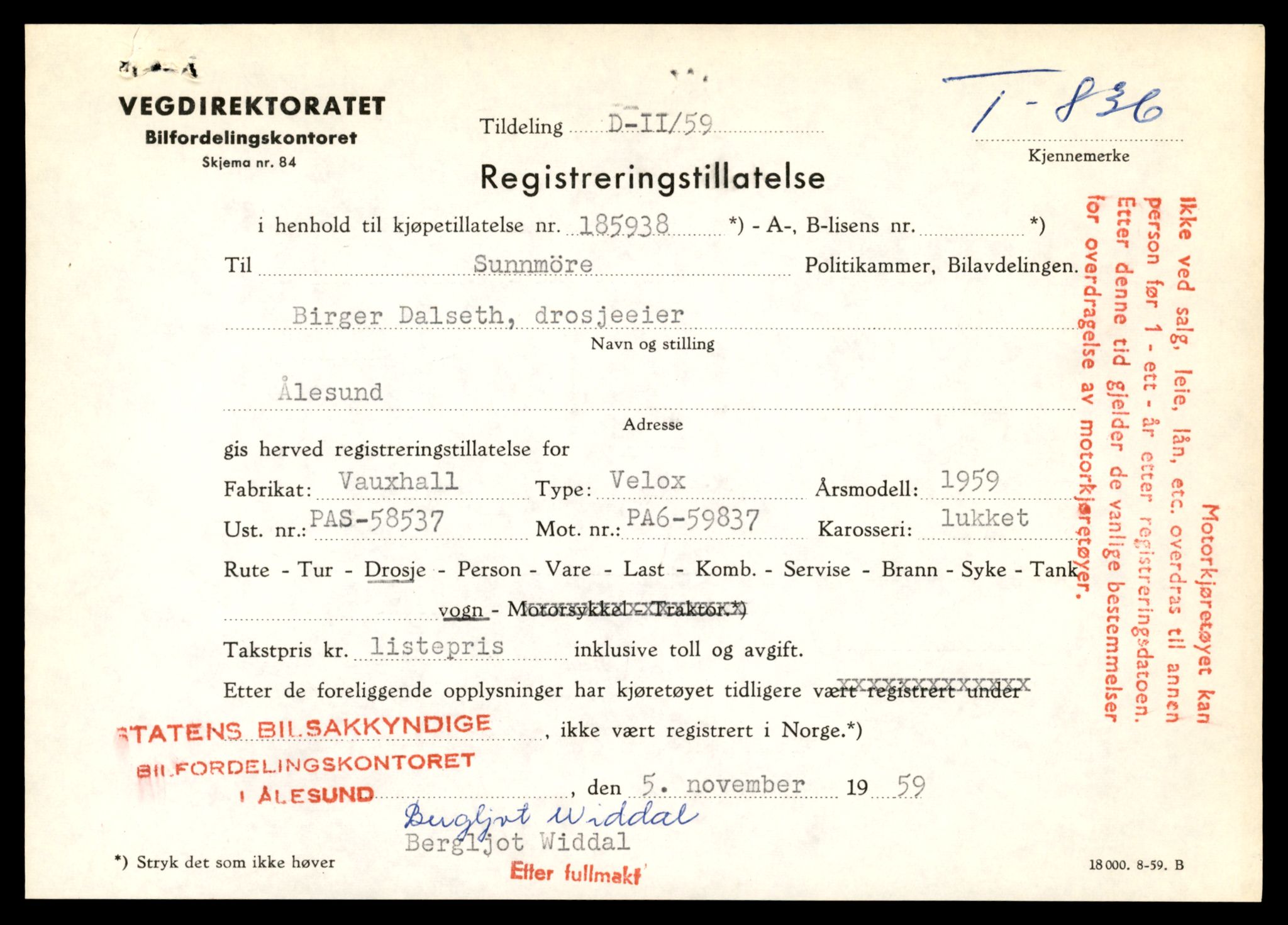 Møre og Romsdal vegkontor - Ålesund trafikkstasjon, AV/SAT-A-4099/F/Fe/L0008: Registreringskort for kjøretøy T 747 - T 894, 1927-1998, p. 2184