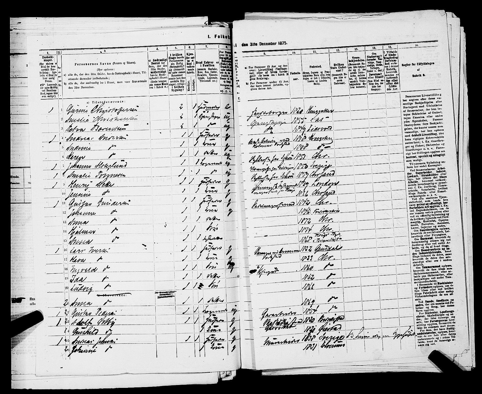 RA, 1875 census for 0301 Kristiania, 1875, p. 1928