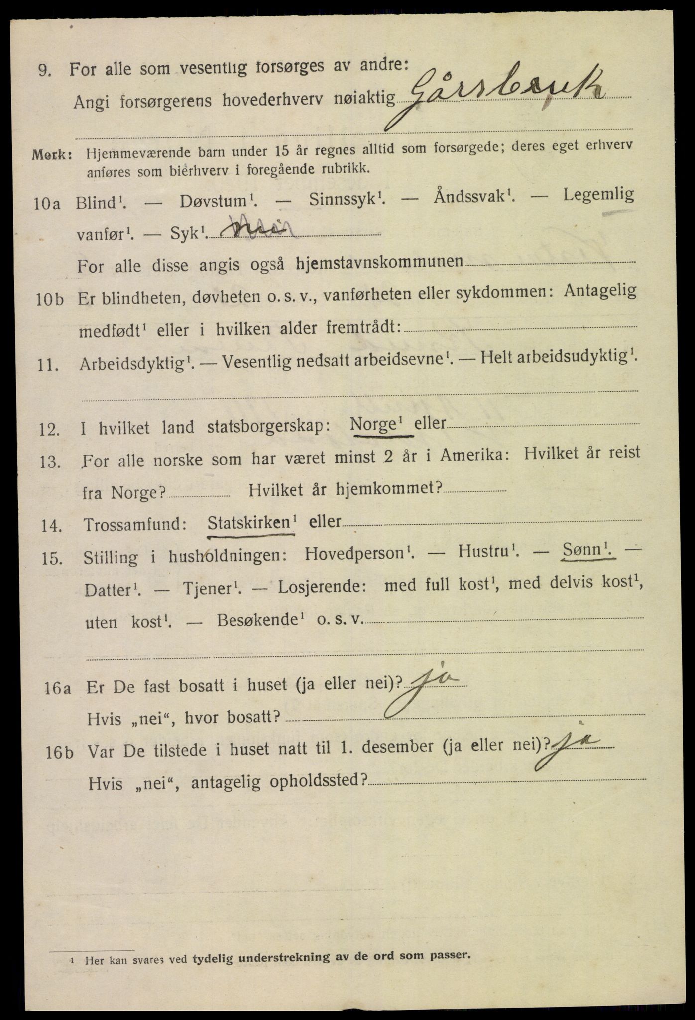 SAK, 1920 census for Vestre Moland, 1920, p. 4754