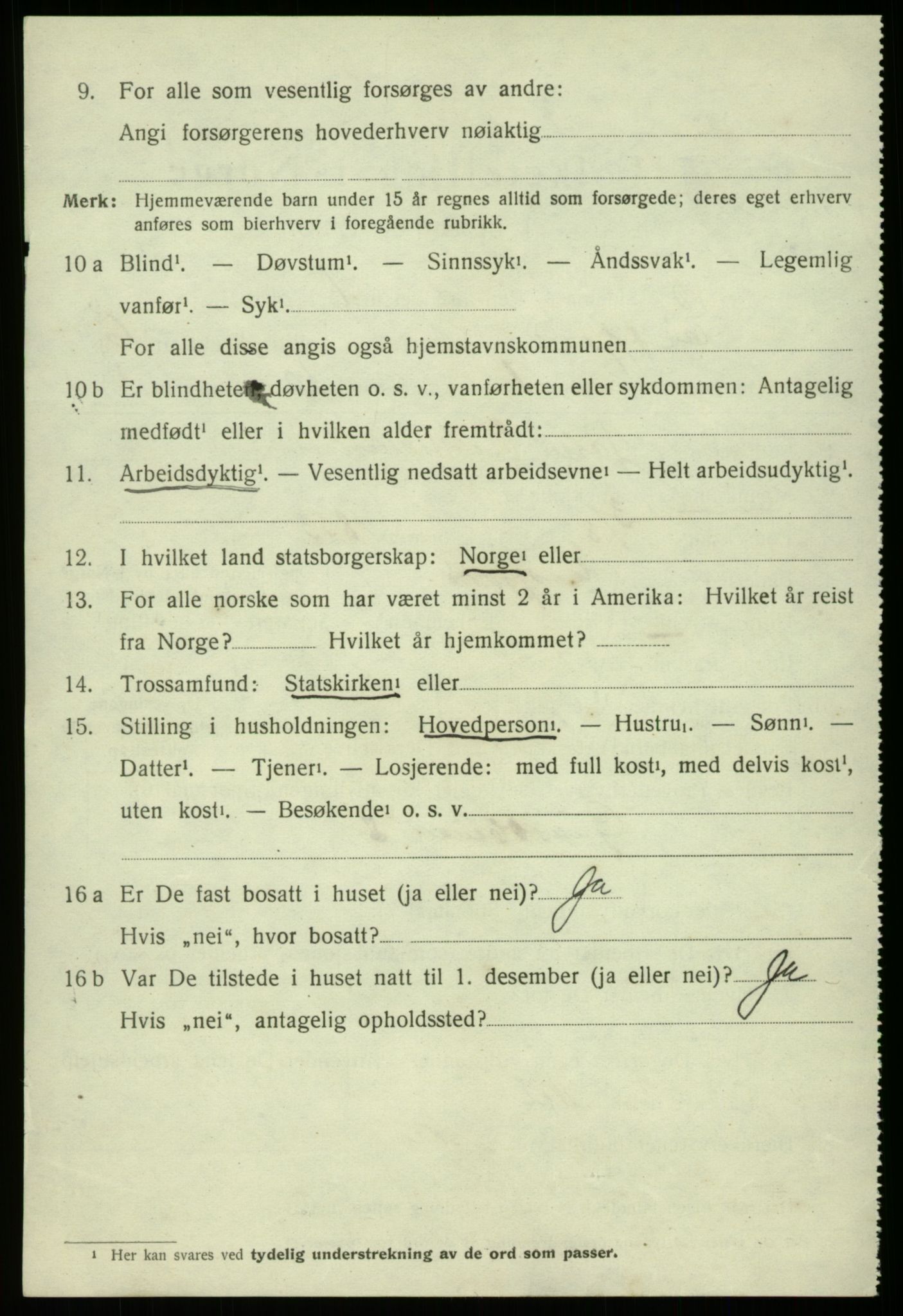 SAB, 1920 census for Eidfjord, 1920, p. 1921