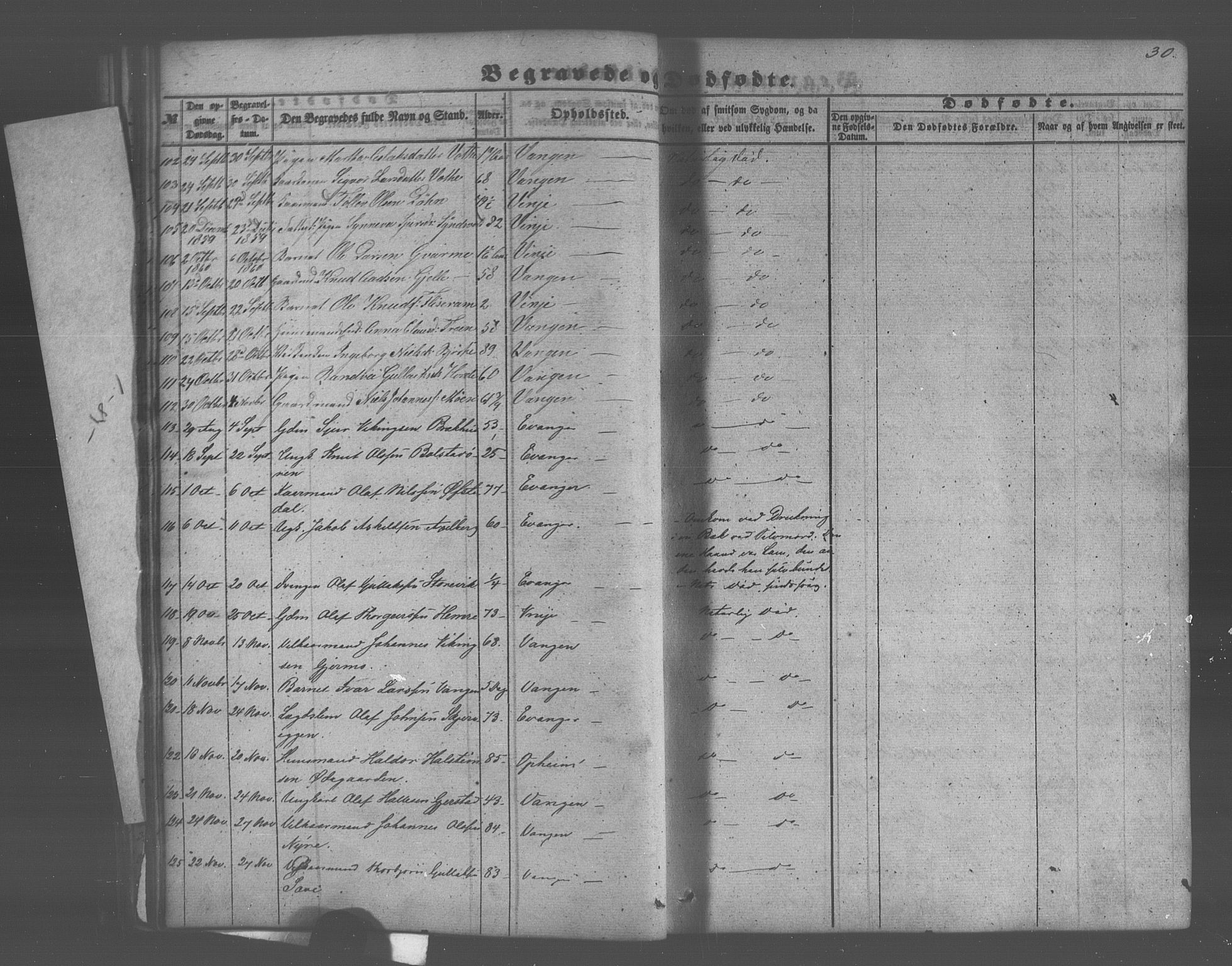 Voss sokneprestembete, SAB/A-79001/H/Haa: Parish register (official) no. A 20, 1855-1886, p. 30