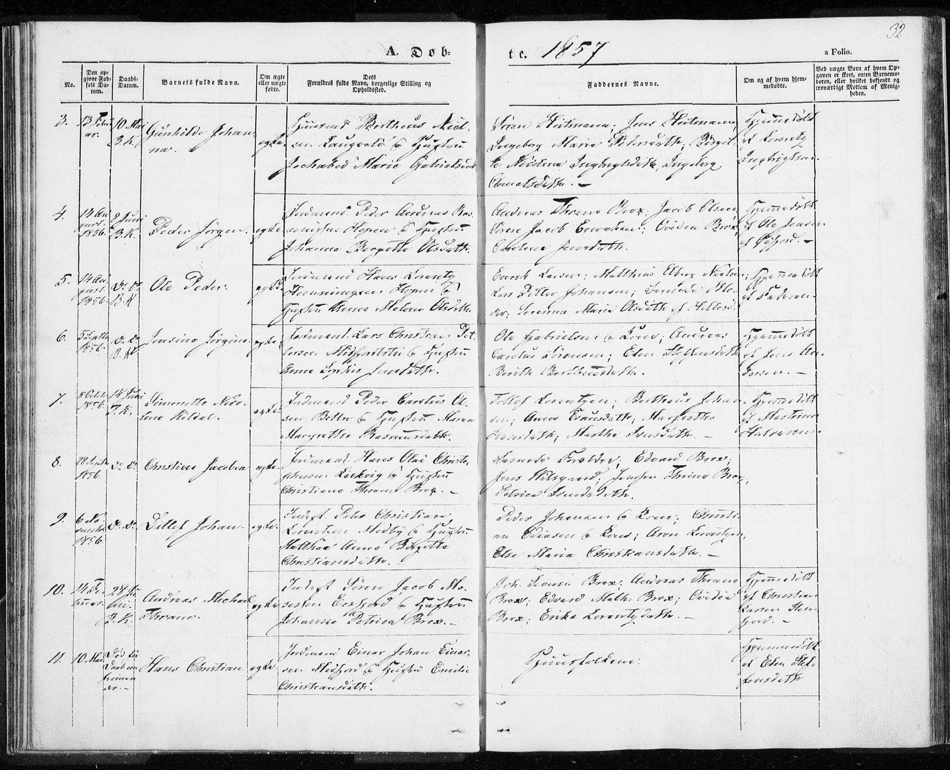 Berg sokneprestkontor, SATØ/S-1318/G/Ga/Gaa/L0001kirke: Parish register (official) no. 1, 1846-1859, p. 32
