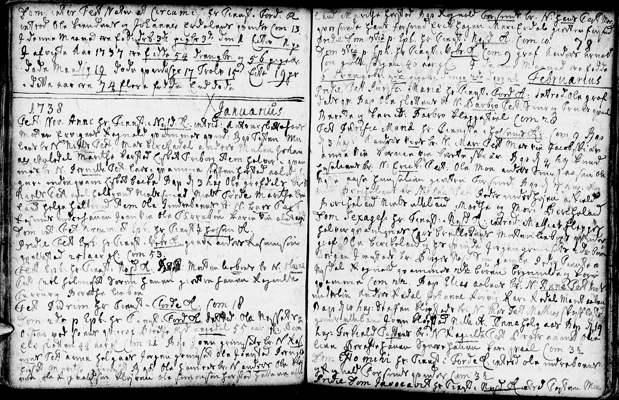 Førde sokneprestembete, SAB/A-79901/H/Haa/Haaa/L0002: Parish register (official) no. A 2, 1728-1748, p. 78