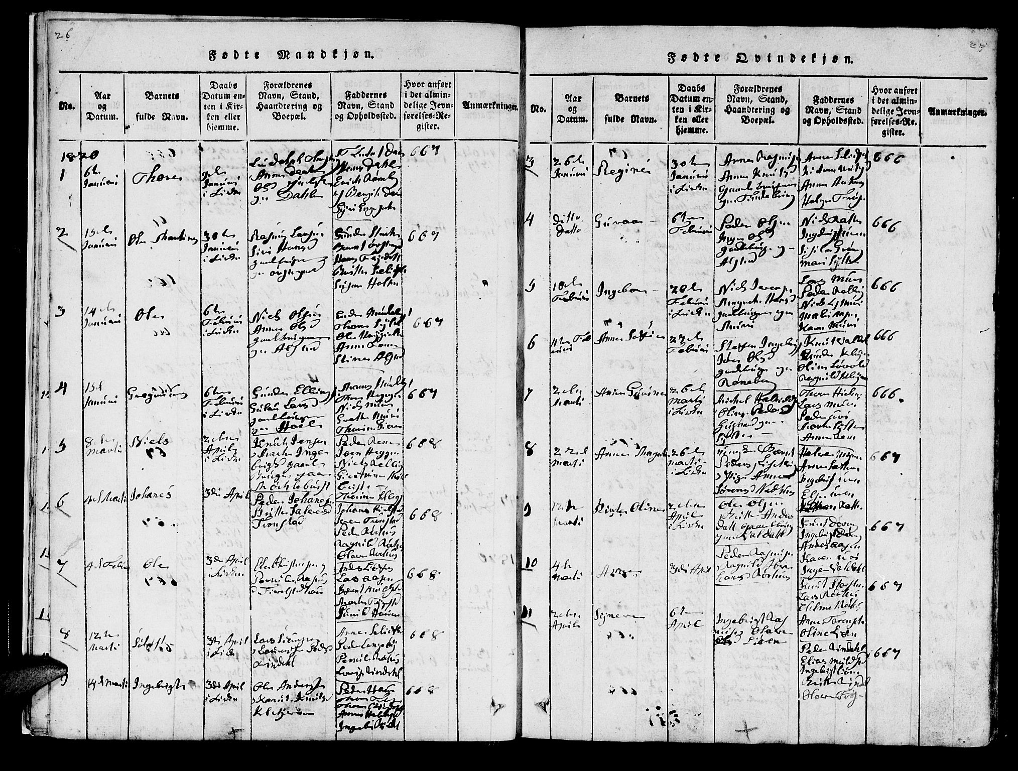 Ministerialprotokoller, klokkerbøker og fødselsregistre - Møre og Romsdal, SAT/A-1454/519/L0246: Parish register (official) no. 519A05, 1817-1834, p. 26-27