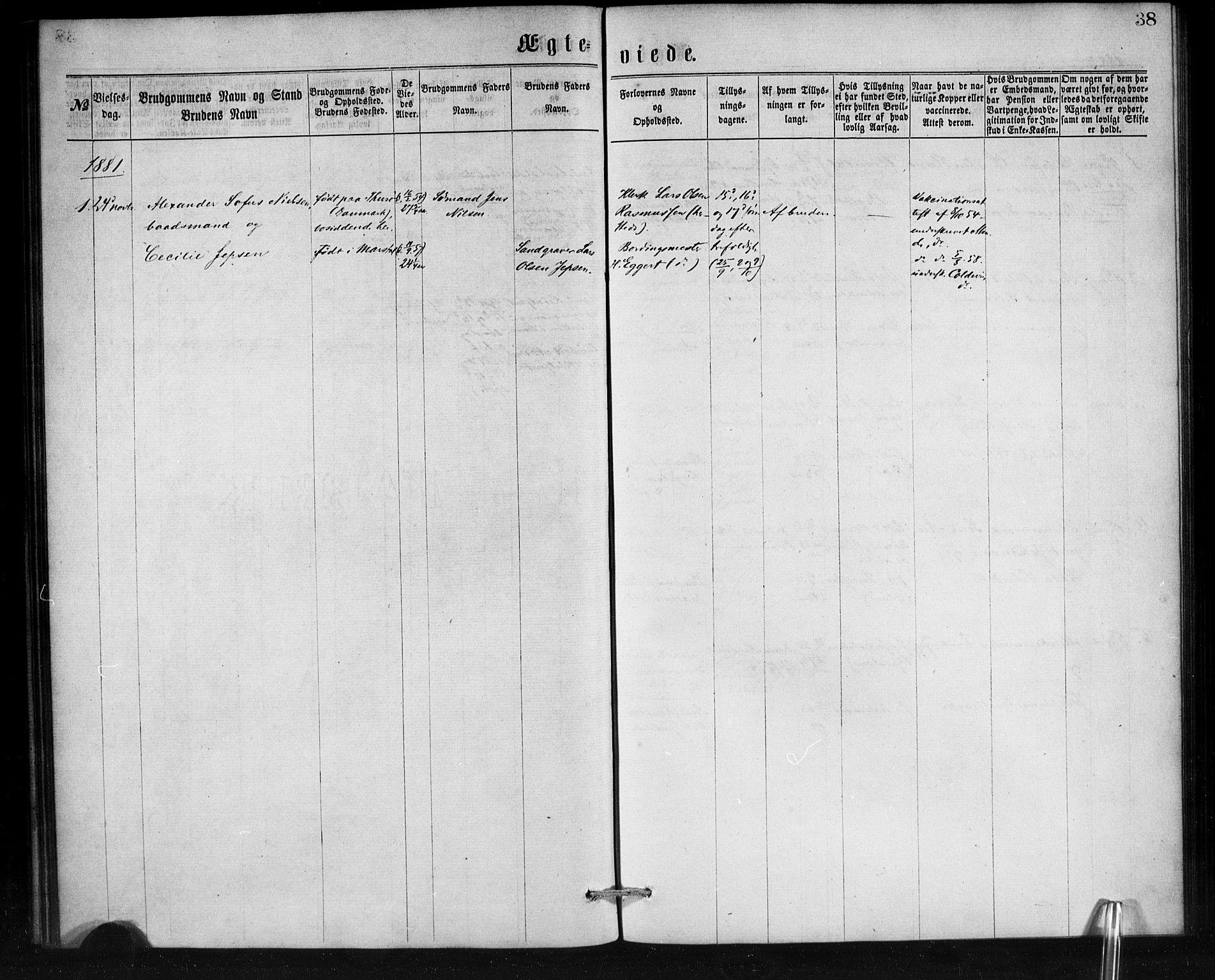 Den norske sjømannsmisjon i utlandet/Antwerpen, SAB/SAB/PA-0105/H/Ha/L0001: Parish register (official) no. A 1, 1865-1887, p. 38