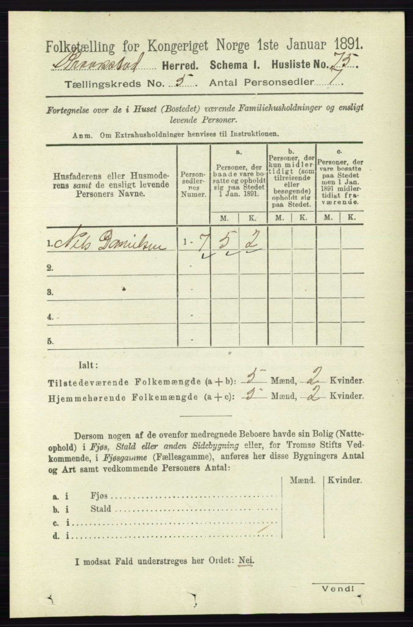 RA, 1891 census for 0212 Kråkstad, 1891, p. 2477