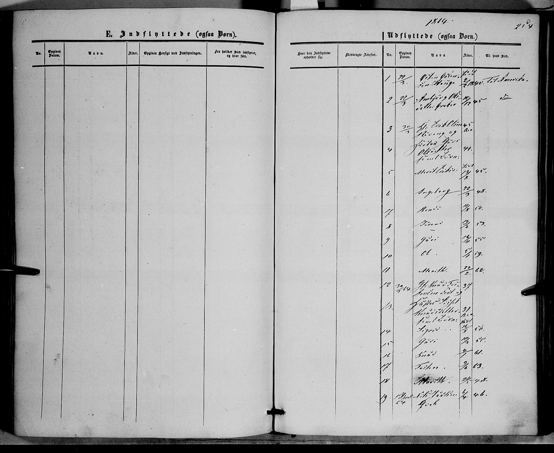 Vestre Slidre prestekontor, SAH/PREST-136/H/Ha/Haa/L0002: Parish register (official) no. 2, 1856-1864, p. 254