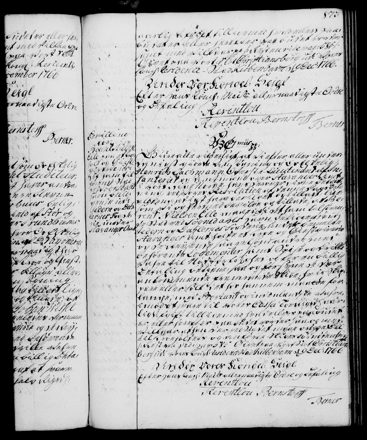 Rentekammeret, Kammerkanselliet, AV/RA-EA-3111/G/Gg/Gga/L0007: Norsk ekspedisjonsprotokoll med register (merket RK 53.7), 1759-1768, p. 873