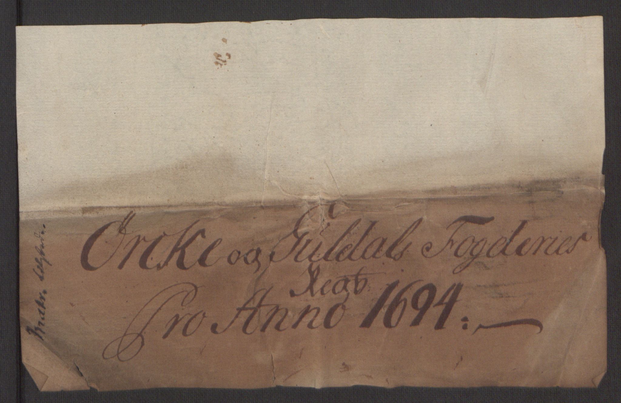 Rentekammeret inntil 1814, Reviderte regnskaper, Fogderegnskap, RA/EA-4092/R60/L3944: Fogderegnskap Orkdal og Gauldal, 1694, p. 207