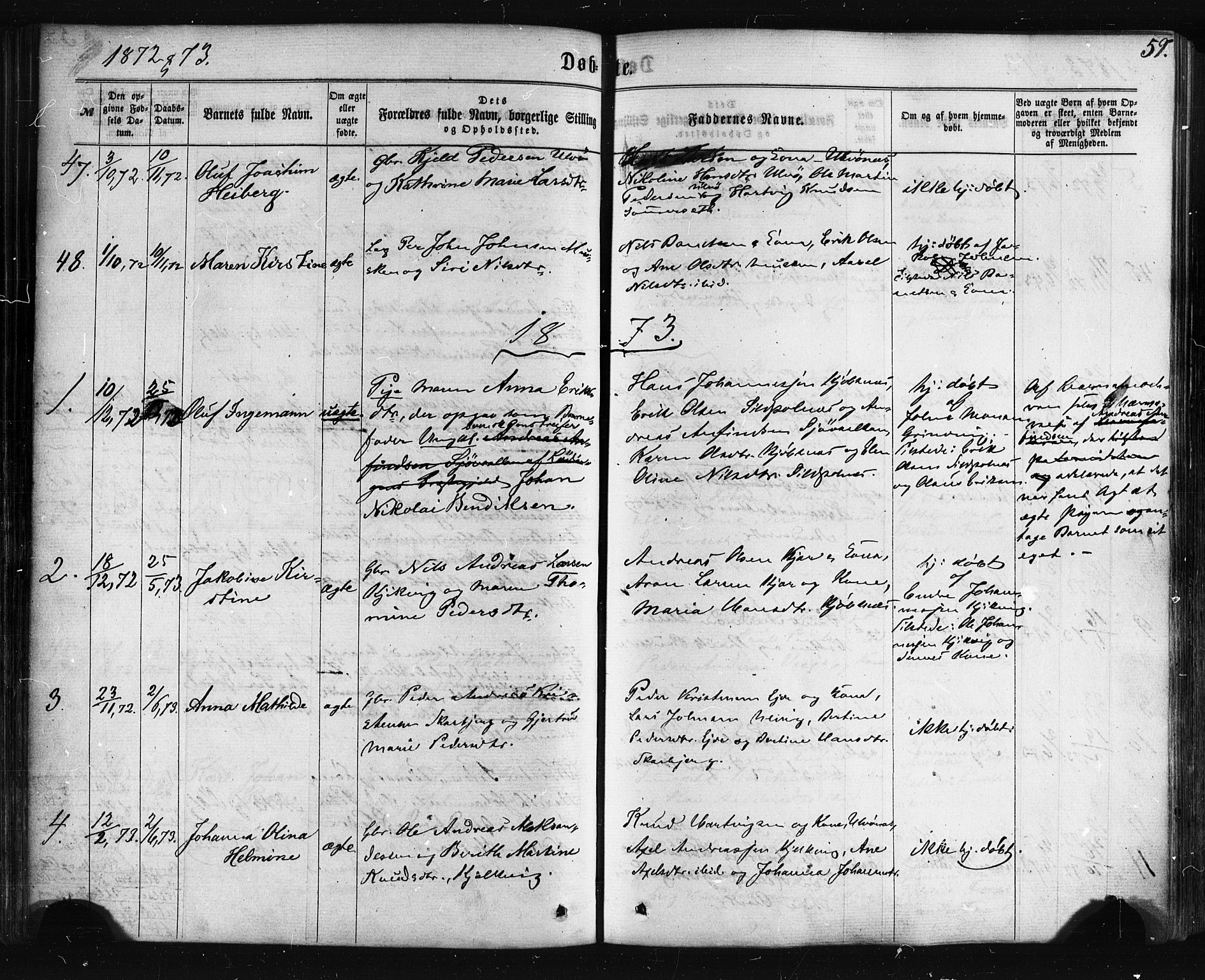 Ministerialprotokoller, klokkerbøker og fødselsregistre - Nordland, AV/SAT-A-1459/861/L0867: Parish register (official) no. 861A02, 1864-1878, p. 59