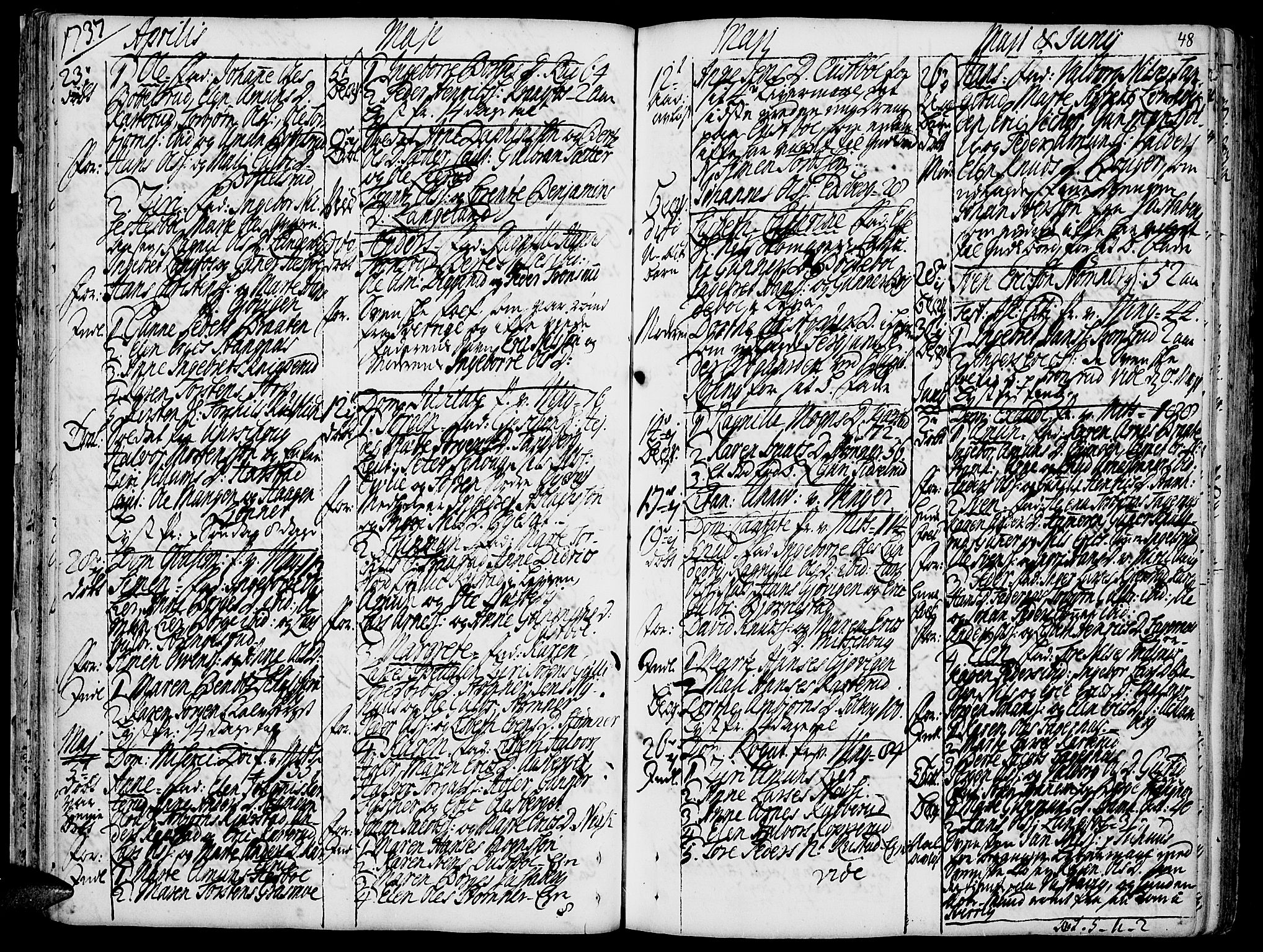 Vinger prestekontor, SAH/PREST-024/H/Ha/Haa/L0002: Parish register (official) no. 2, 1730-1751, p. 48