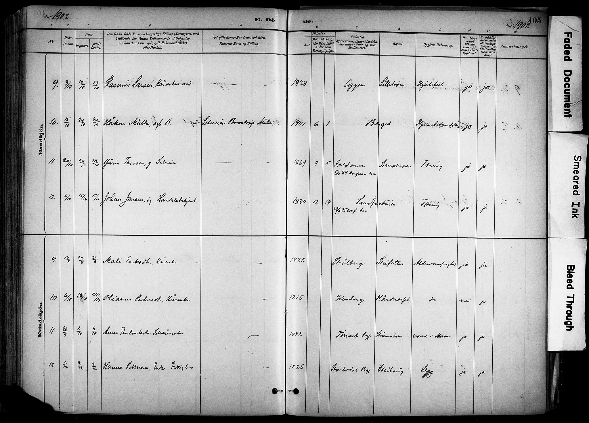 Alvdal prestekontor, SAH/PREST-060/H/Ha/Haa/L0002: Parish register (official) no. 2, 1883-1906, p. 405