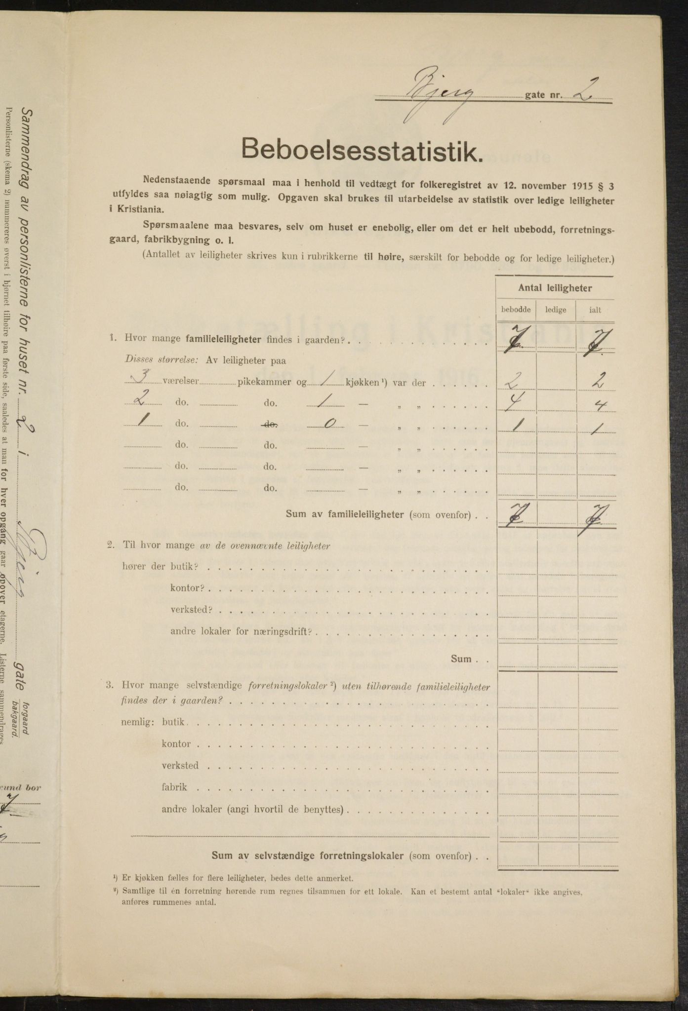 OBA, Municipal Census 1916 for Kristiania, 1916, p. 5522