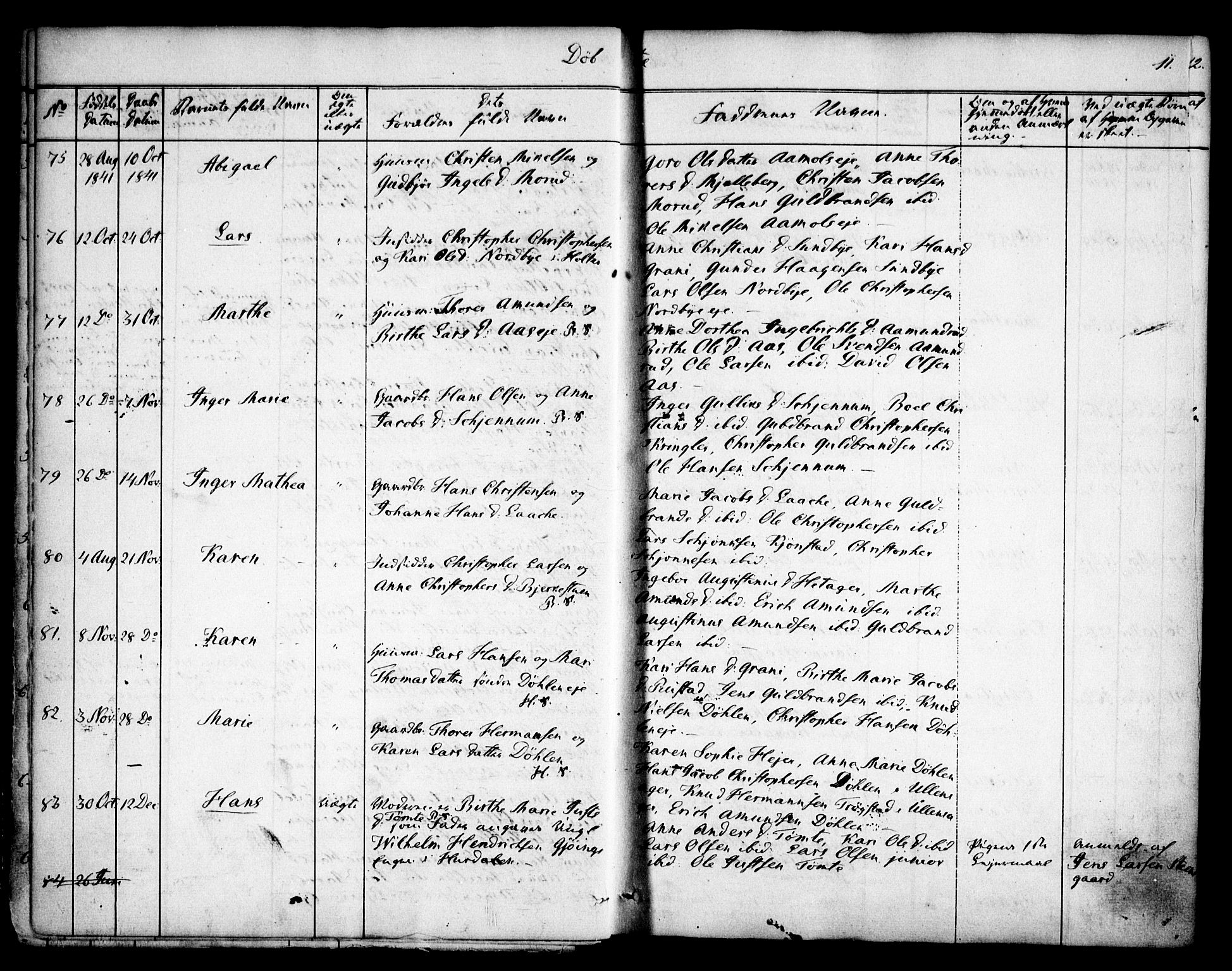 Nannestad prestekontor Kirkebøker, SAO/A-10414a/F/Fa/L0010: Parish register (official) no. I 10, 1840-1850, p. 11