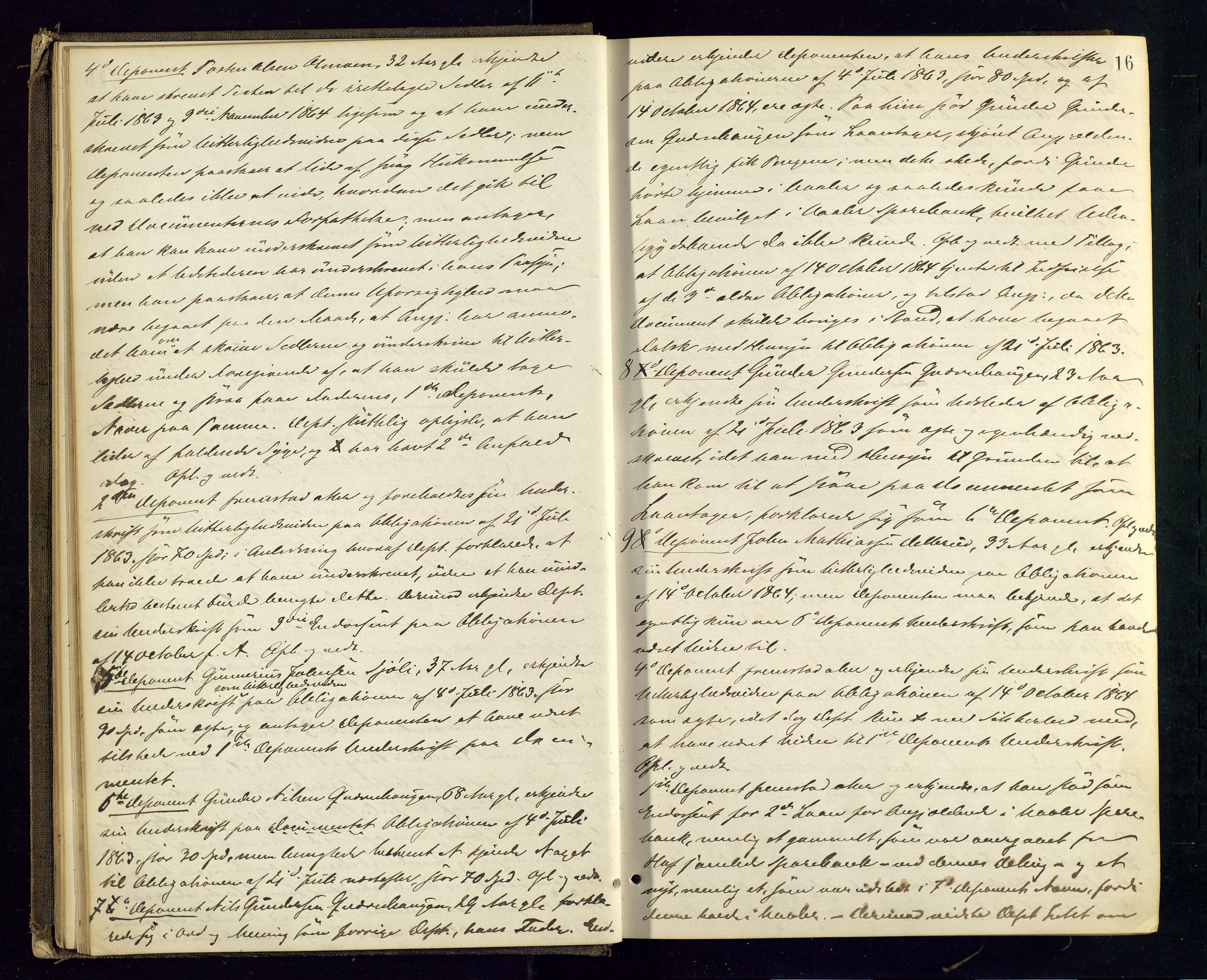 Solør tingrett, AV/SAH-TING-008/G/Gc/Gca/L0012: Ekstrarettsprotokoll, 1864-1869, p. 16