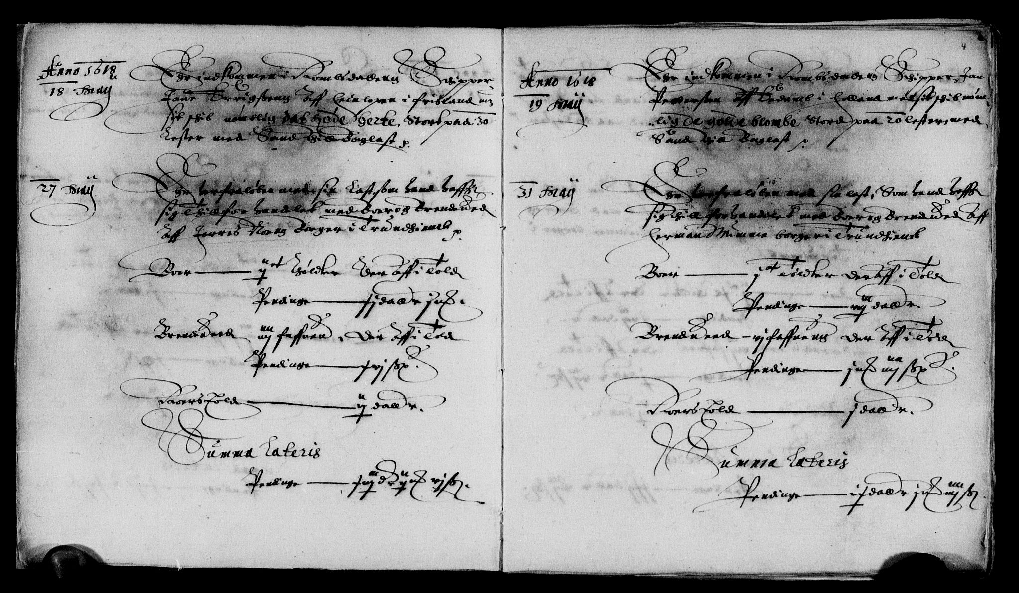 Rentekammeret inntil 1814, Reviderte regnskaper, Lensregnskaper, AV/RA-EA-5023/R/Rb/Rbw/L0017: Trondheim len, 1618-1619