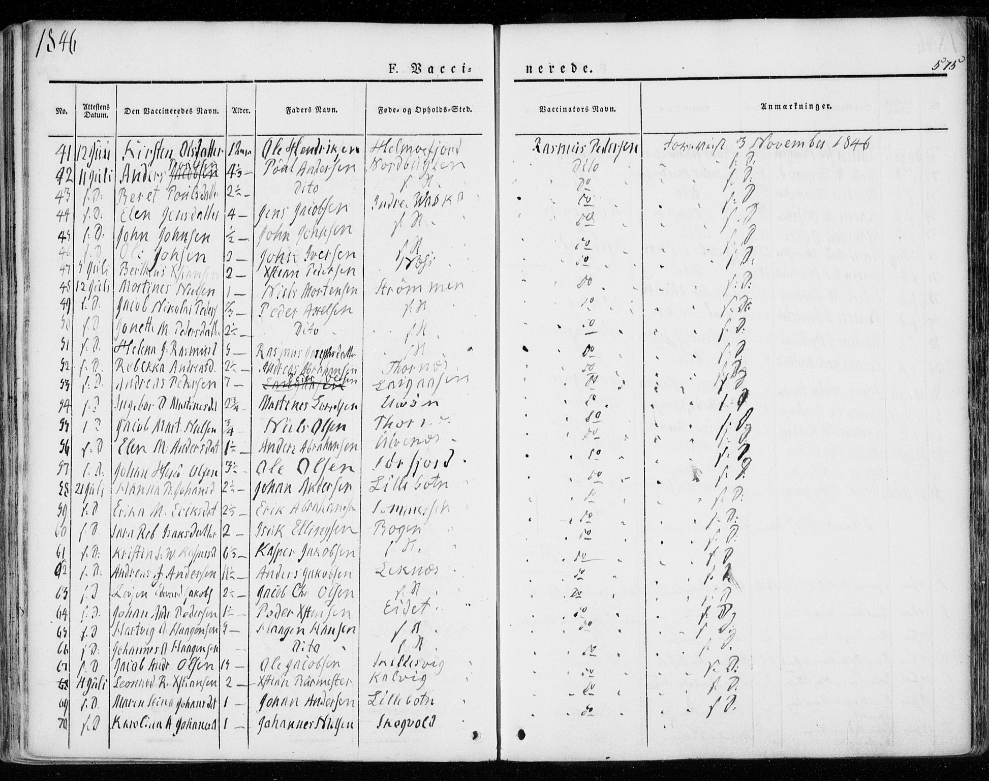 Ministerialprotokoller, klokkerbøker og fødselsregistre - Nordland, AV/SAT-A-1459/872/L1033: Parish register (official) no. 872A08, 1840-1863, p. 575